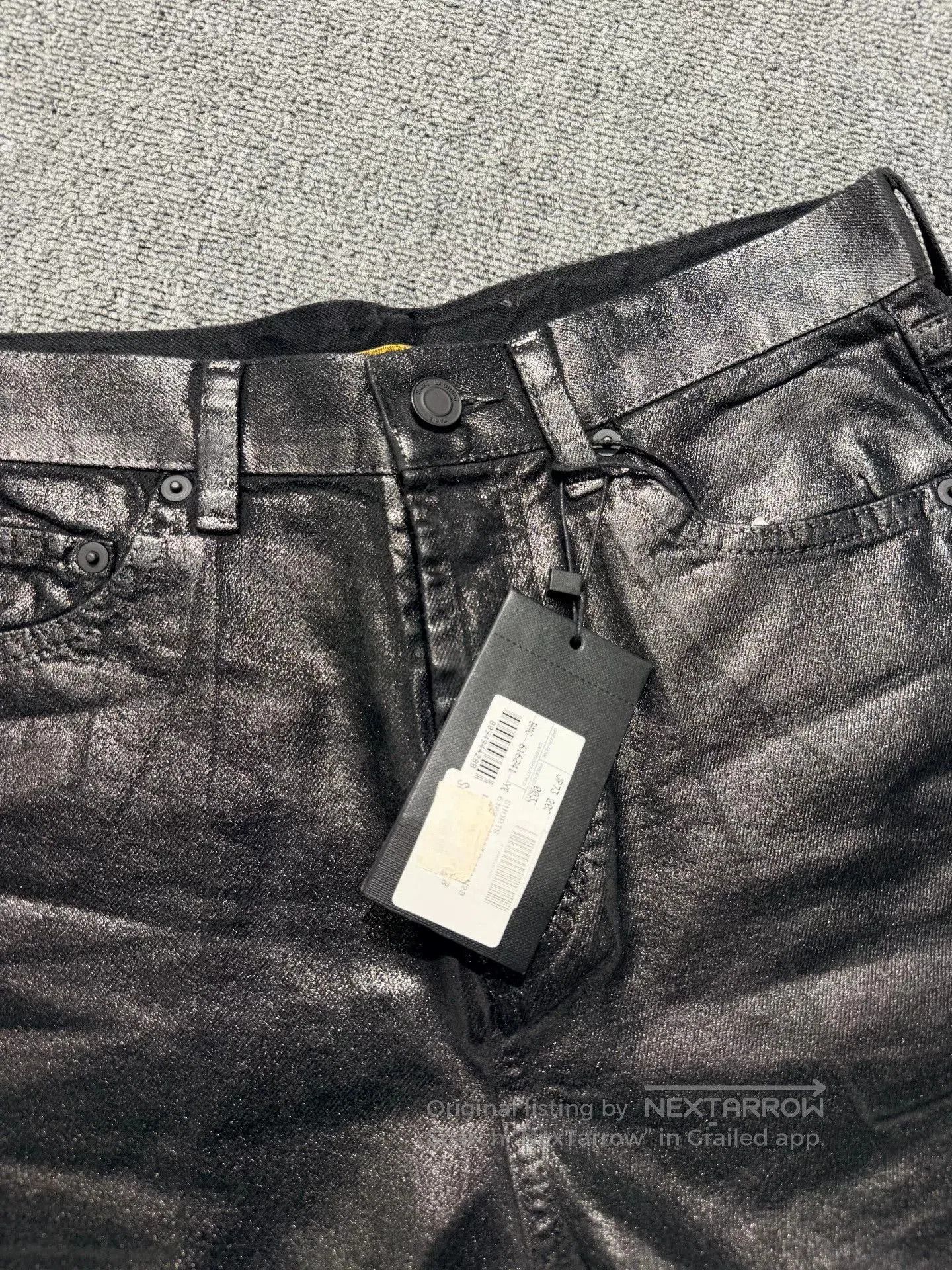 Saint Laurent Paris Saint Laurent High-Waist Leather Shorts. Size 28" / US 6 / IT 42 - 3 Thumbnail