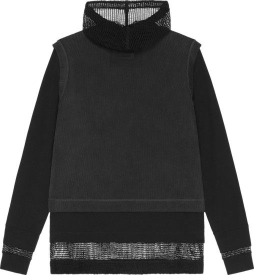 Givenchy o1gr1nt0125 All-In-One Jersey & Mesh Hoodie in Black Size US XL / EU 56 / 4 - 2 Thumbnail