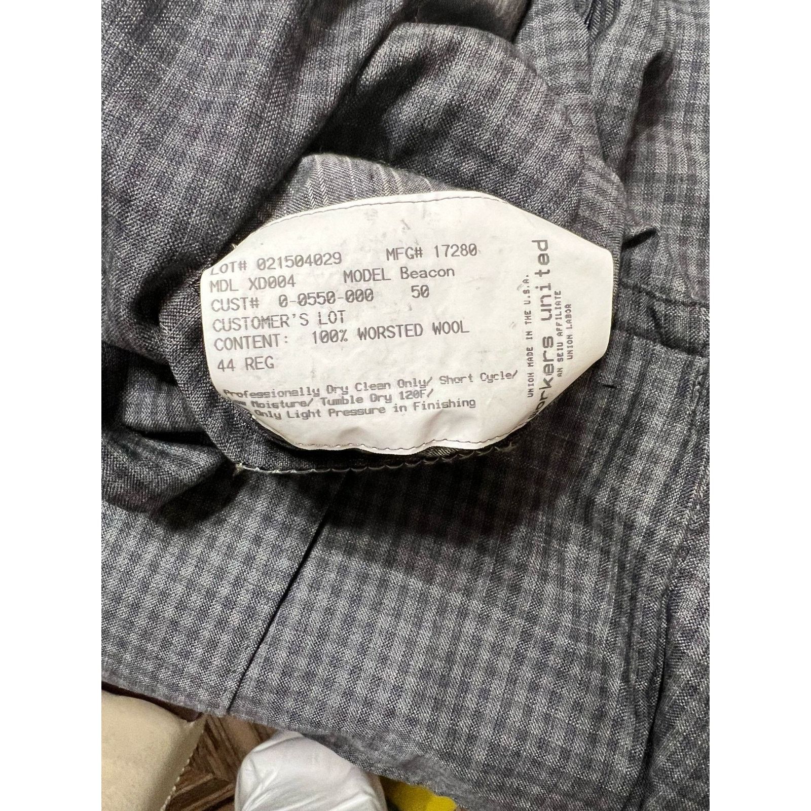 Hickey Freeman Hickey Freeman Gray 100% Worsted Wool Sport Coat Size 44R Size 44R - 7 Thumbnail