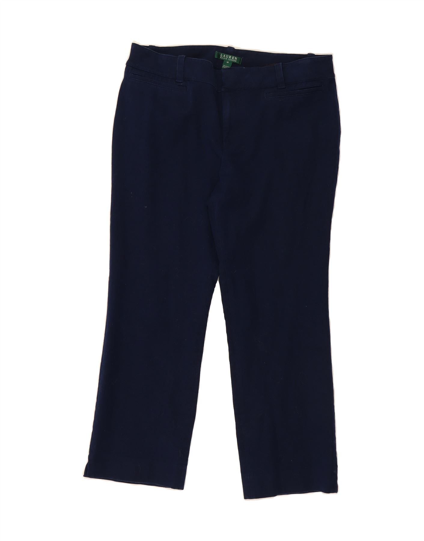 Ralph Lauren Womens Straight Casual Trousers US 14 XL W34 L26 Navy Blue Size 32" / US 10 / IT 46 - 1 Thumbnail