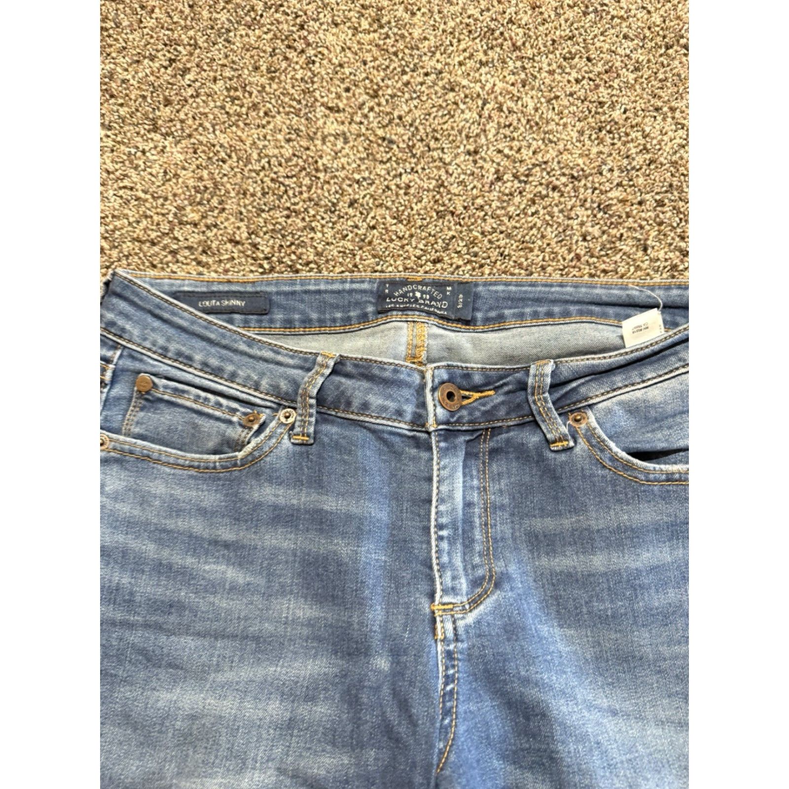 Lucky Brand Lucky Brand Lolita Skinny Jeans Women Size 8 Blue Denim Stretch 5-Pocket Inseam 31"} Size 30" / US 8 / IT 44 - 3 Thumbnail