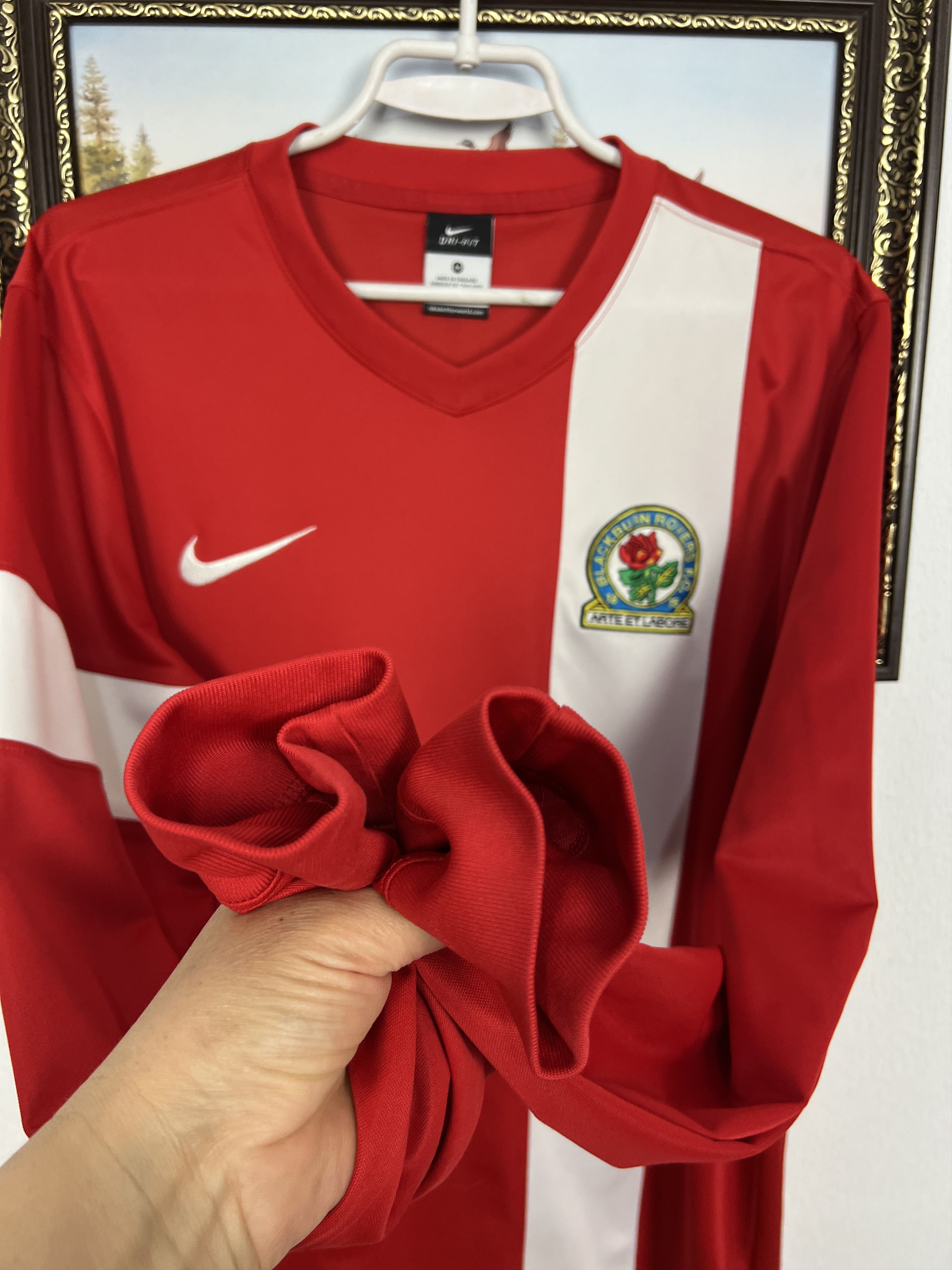 Nike Blackburn Rovers football shirt Soccer Long Sleeve Jersey Size US M / EU 48-50 / 2 - 5 Thumbnail