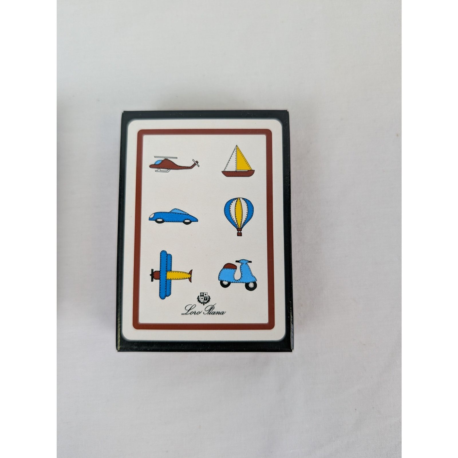 Loro Piana o1rshd1 Size: OS / Stripe canvas pouch Playing Cards Beige Size ONE SIZE - 2 Thumbnail