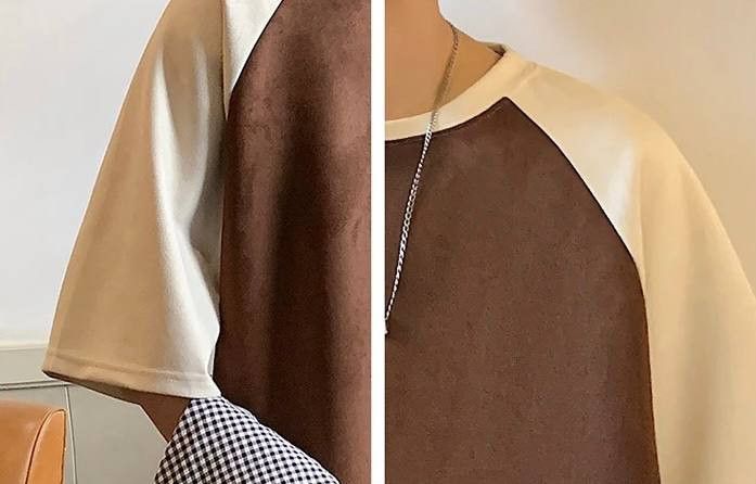 Japanese Brand × Vintage patchwork suede T-shirt. Size US L / EU 52-54 / 3 - 2 Thumbnail