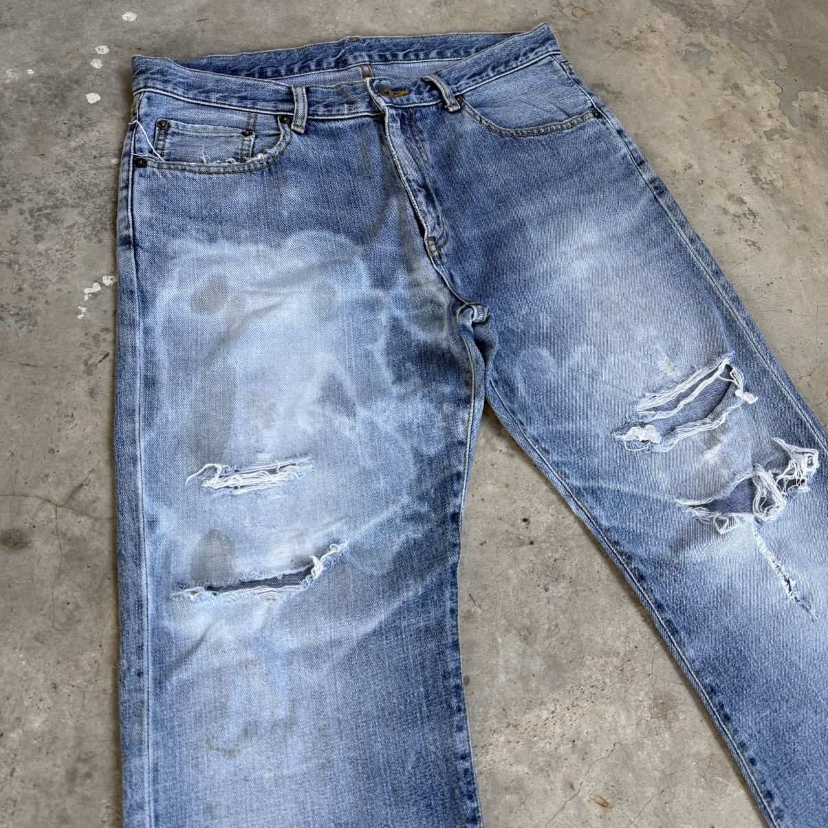 Japanese Brand Vintage Japanese Distressed Faded Stone Wash Denim Jeans Size US 35 - 5 Thumbnail