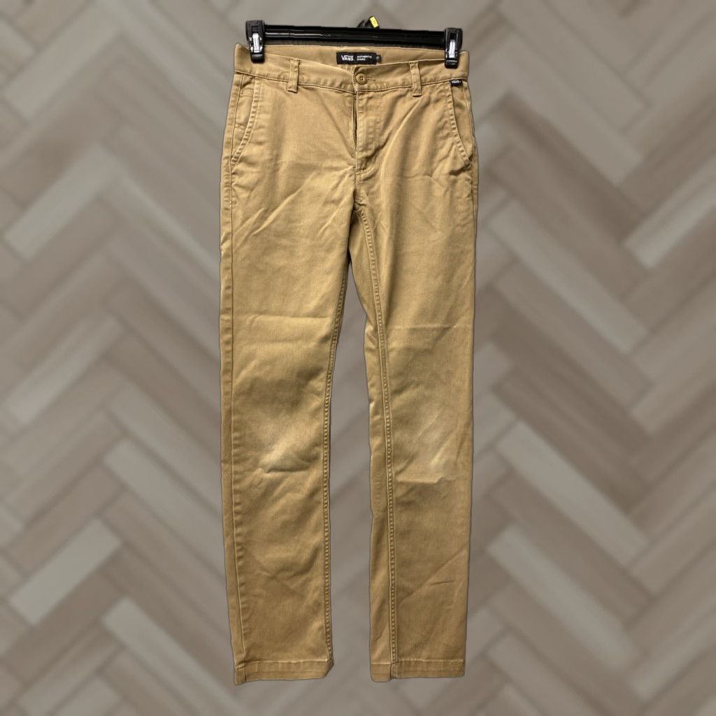 Vans VANS Slim Fit Mens Pant Jeans 27x31 Brown Twill Chino Pants /109-63 Size US 27 - 1 Thumbnail