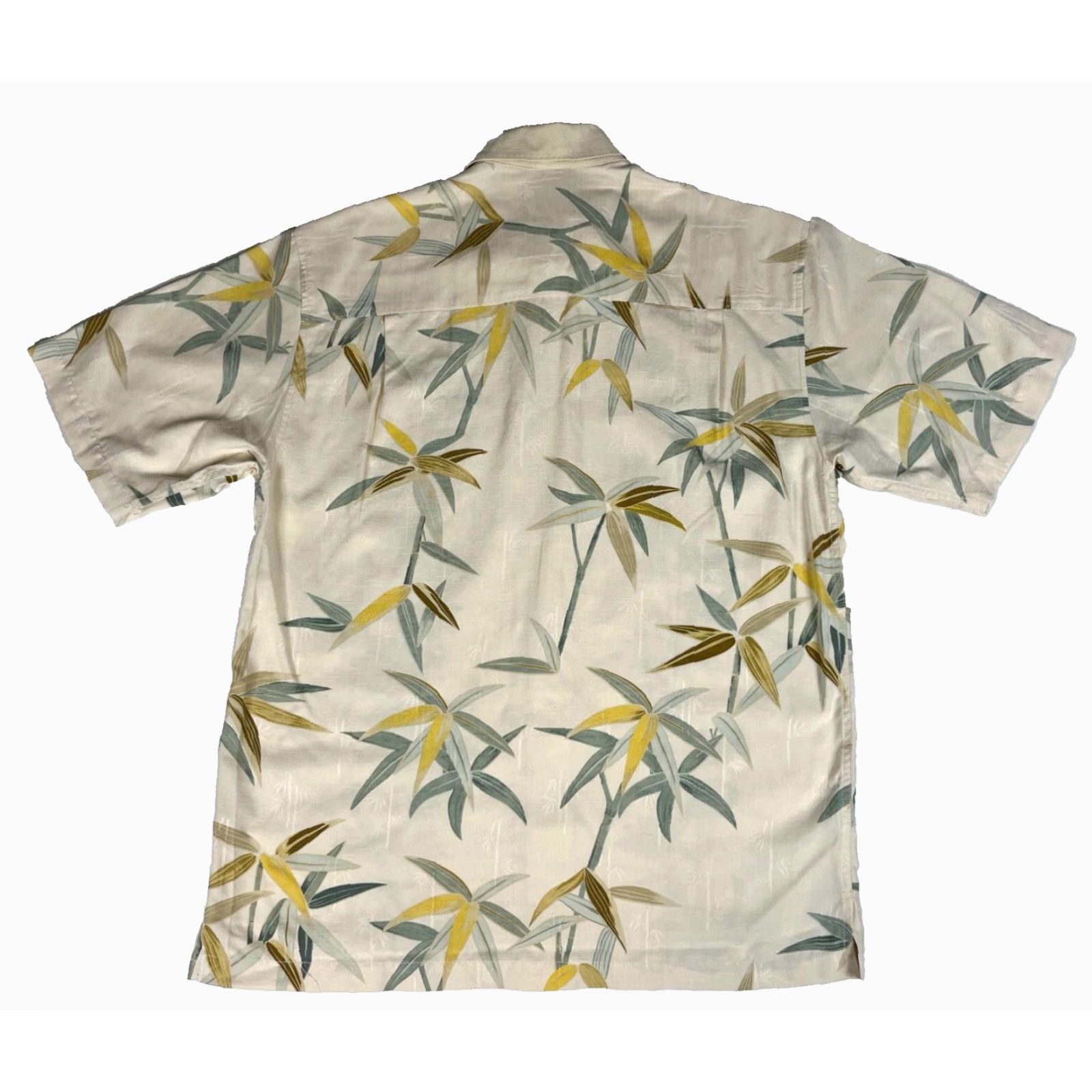 Tommy Bahama VINTAGE Tommy Bahama Shirt Men’s Short Sleeve Button-Up Silk Floral Sz M Beige Size US M / EU 48-50 / 2 - 2 Thumbnail