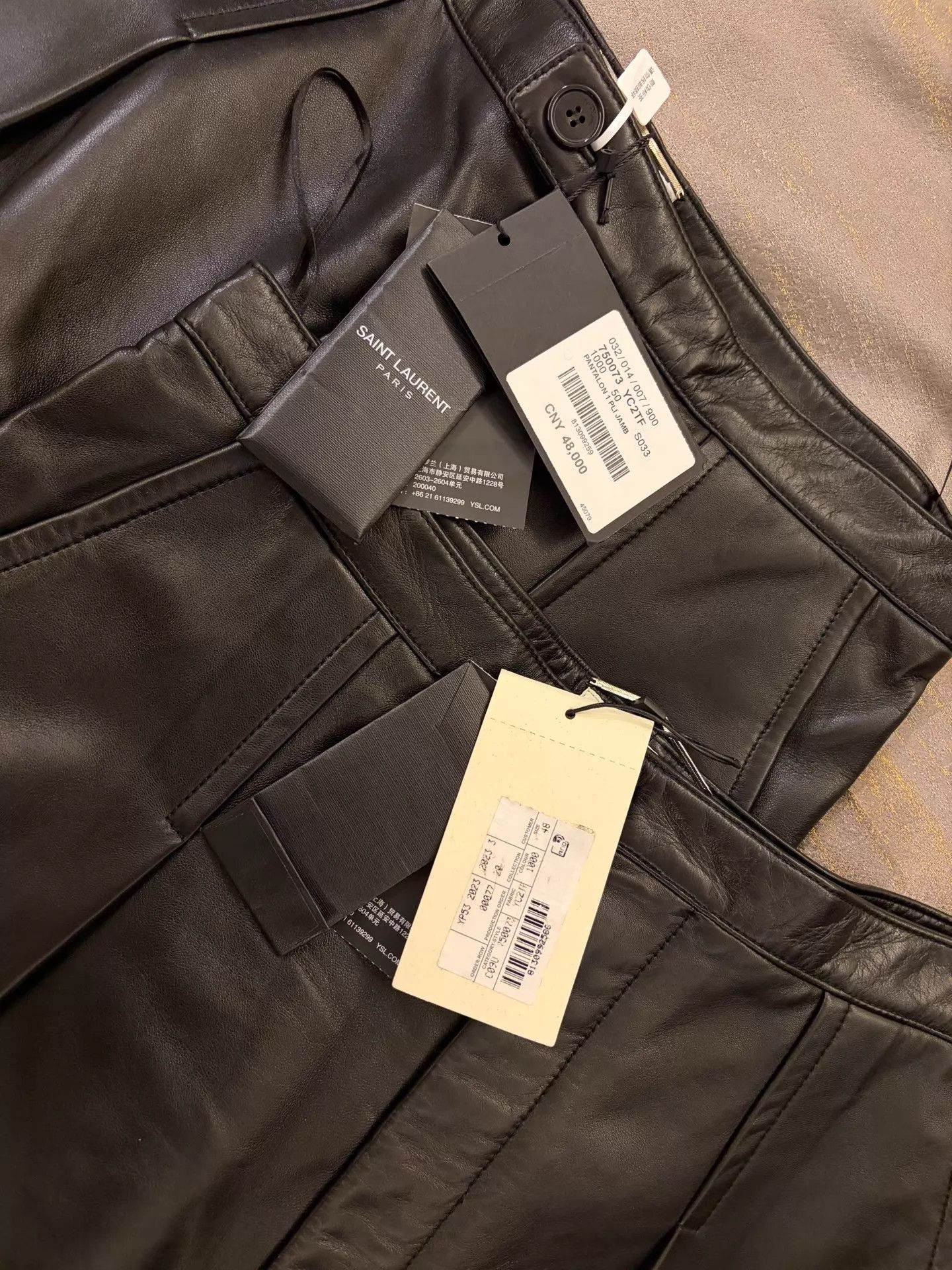 Saint Laurent Paris SAINT LAURENT FW23 SHEEPSKIN WIDE LEG PANTS 48/50 NEW Size US 32 / EU 48 - 5 Thumbnail
