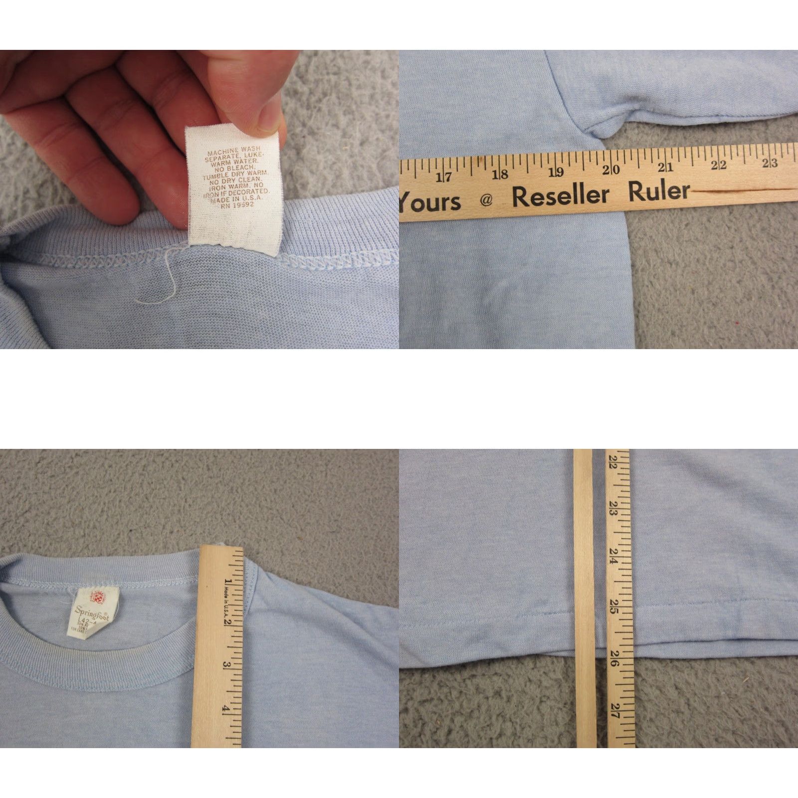 Vintage VINTAGE Springfoot Shirt Mens L Blue 90s USA Insanity Is Hereditary T-Shirt Size US L / EU 52-54 / 3 - 8 Thumbnail