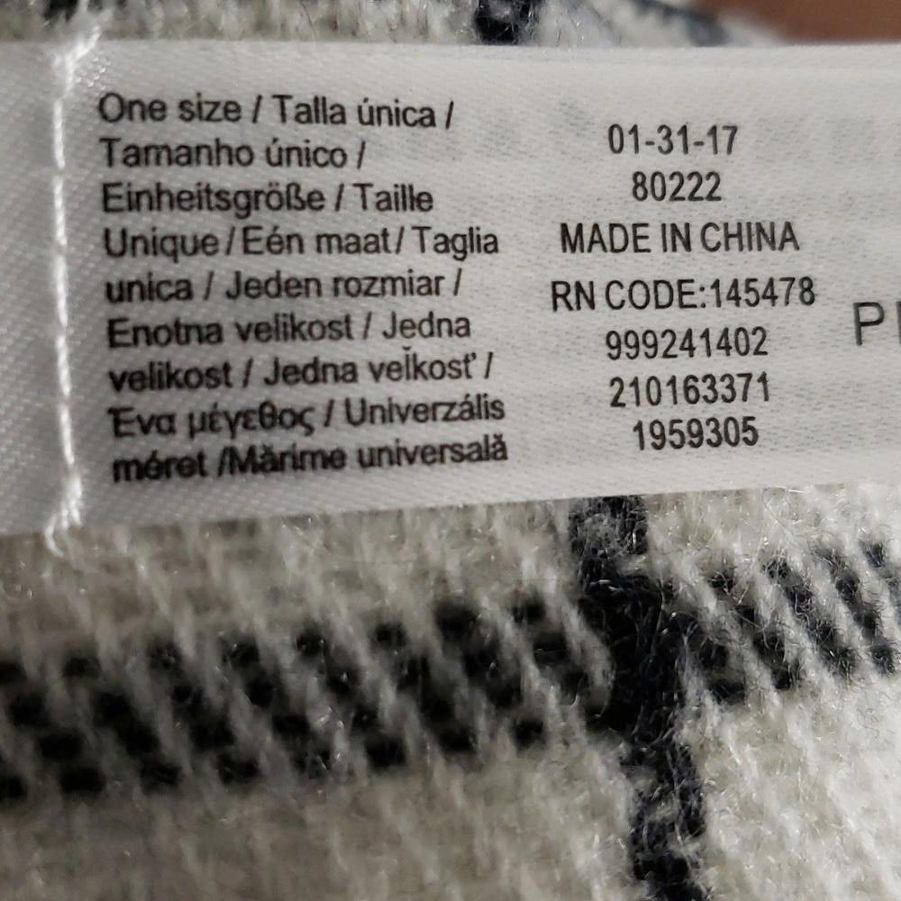 Designer CT823 Primark NWT Black & White Shawl Size ONE SIZE - 5 Thumbnail