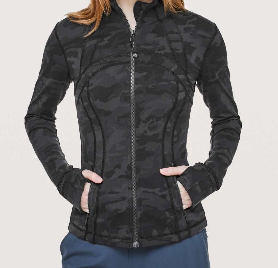 image of Lululemon Jacket In Incognito Camo Multi Grey in Black, Women's (Size XS)