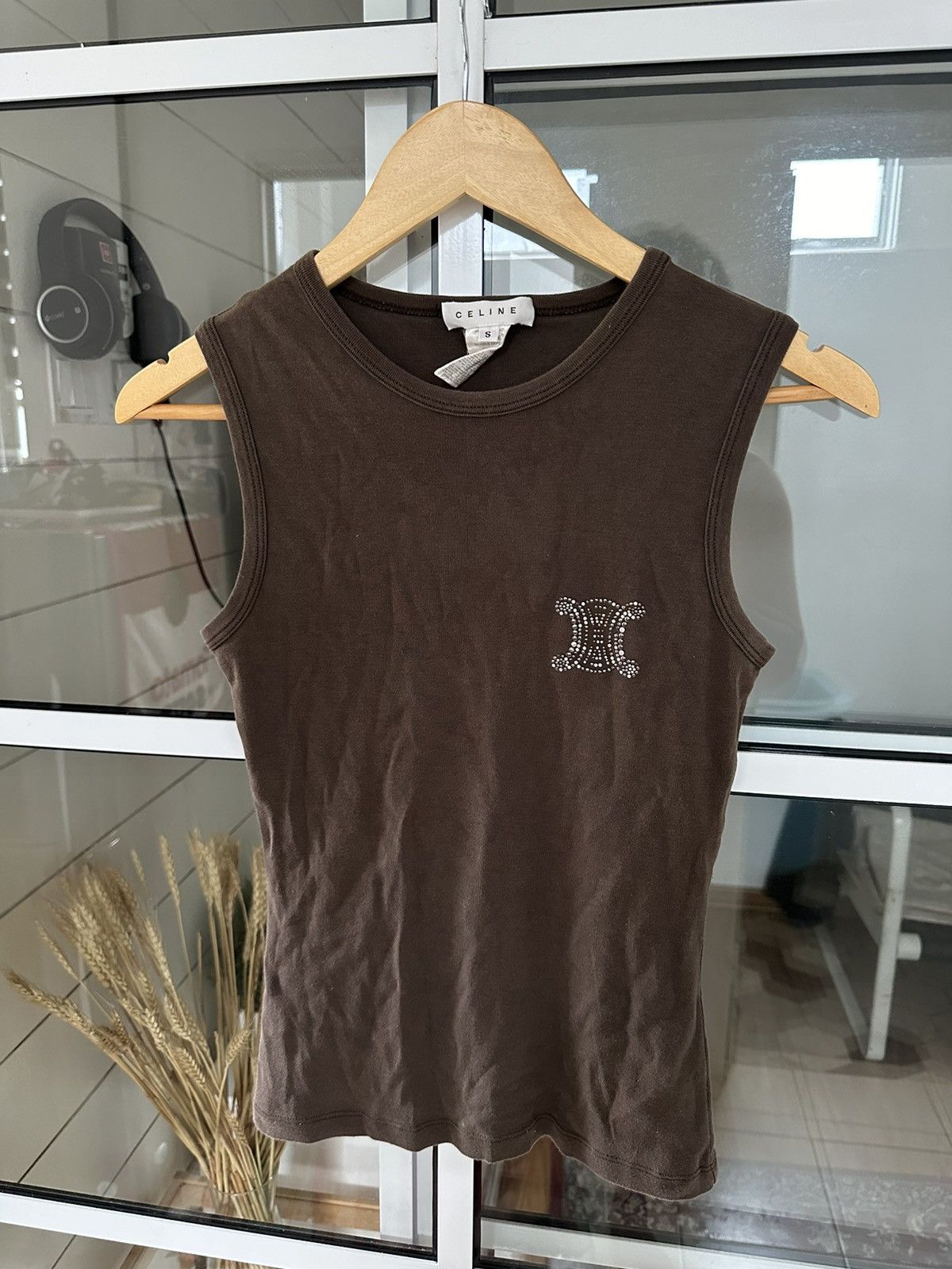 Celine Celine Logo Tank Top Made In France Size US XS / EU 42 / 0 - 12 Thumbnail