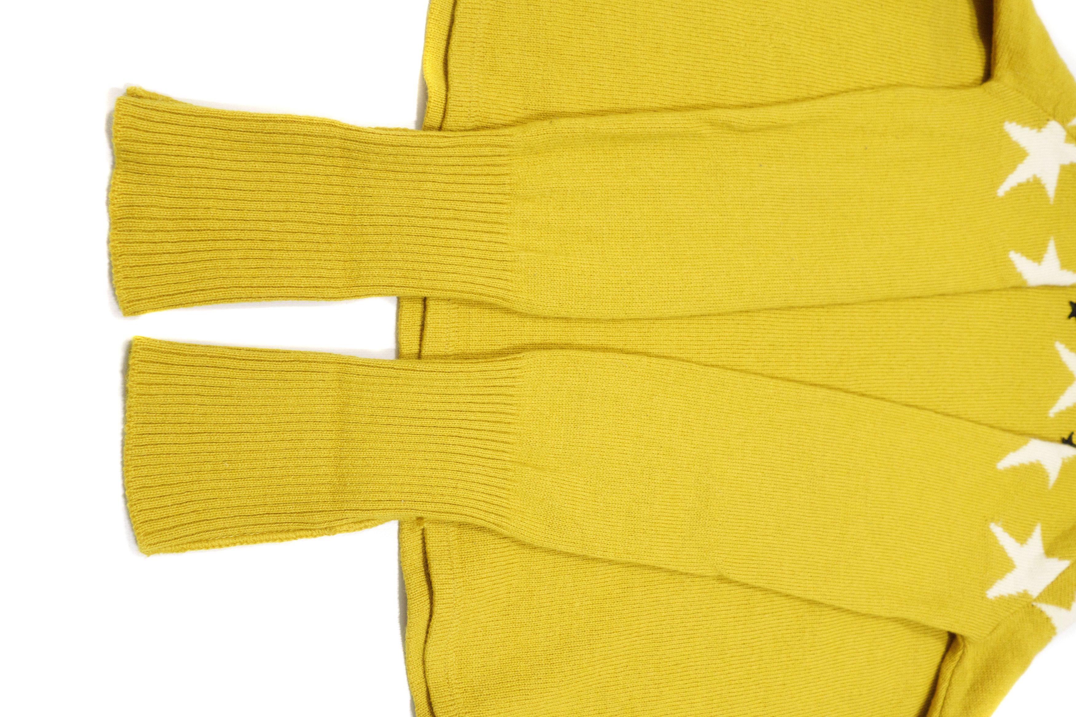 Jean Paul Gaultier 90s Junior 100% Wool Star Intarsia High Neck Flared Sweater Size M / US 6-8 / IT 42-44 - 5 Thumbnail