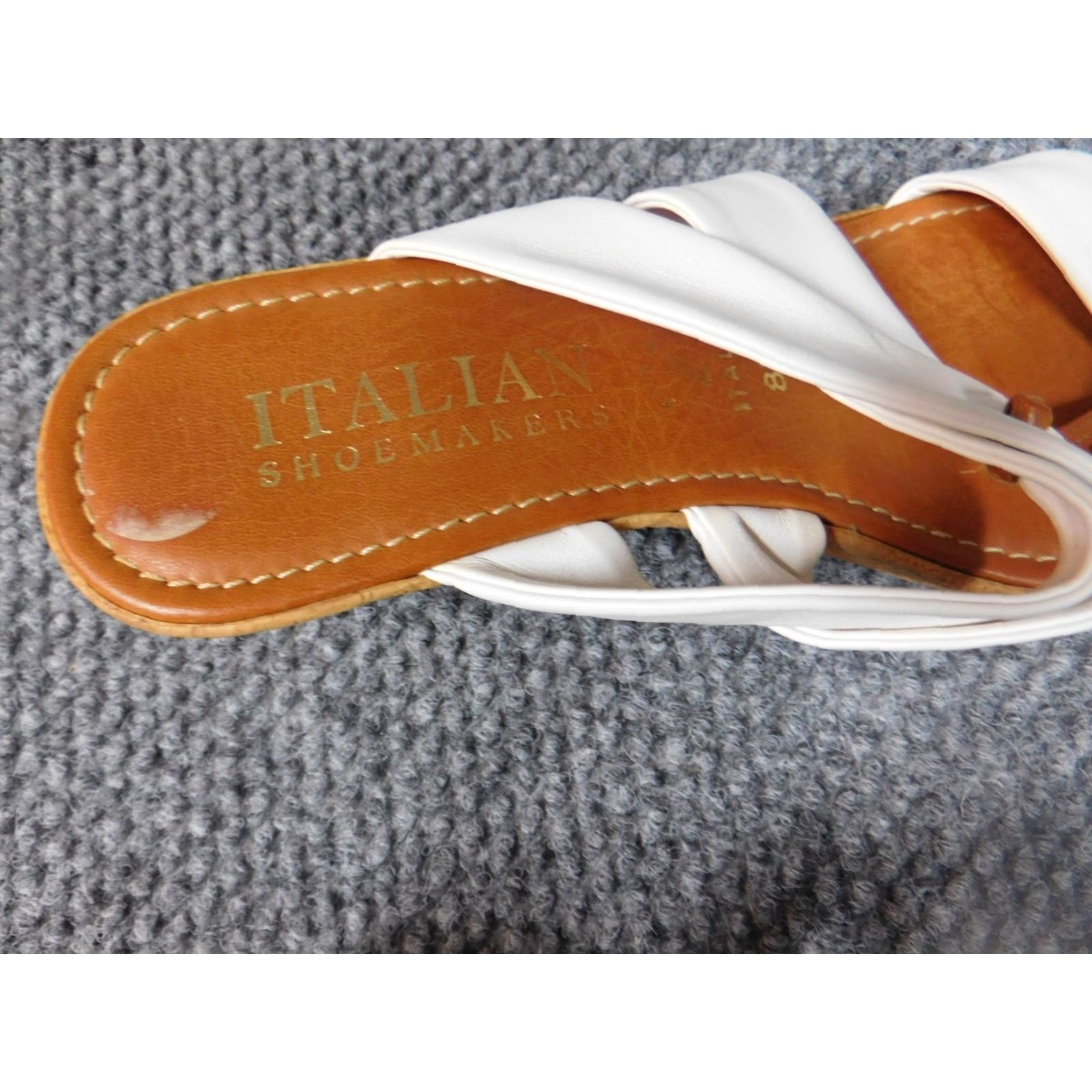 Vintage Italian Shoemakers Womens Heels Mule Block Open Toe Buckle Strap Leather Brown 8.5 High Heel Women’s Shoes Size 8.5 Brown Size US 7 / IT 37 - 6 Thumbnail