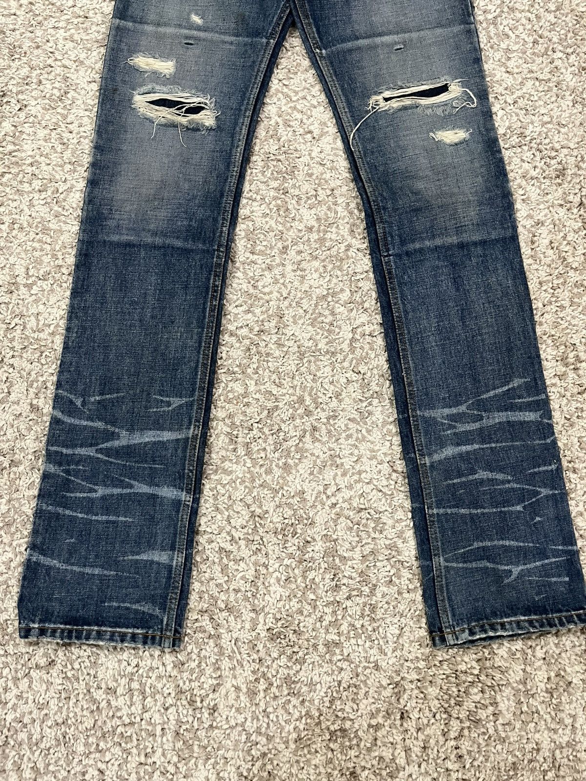 If Six Was Nine 🔥🔥 LUI’S JAPAN SKINNY PUNK DISTRESSED JEANS Size US 30 / EU 46 - 3 Thumbnail