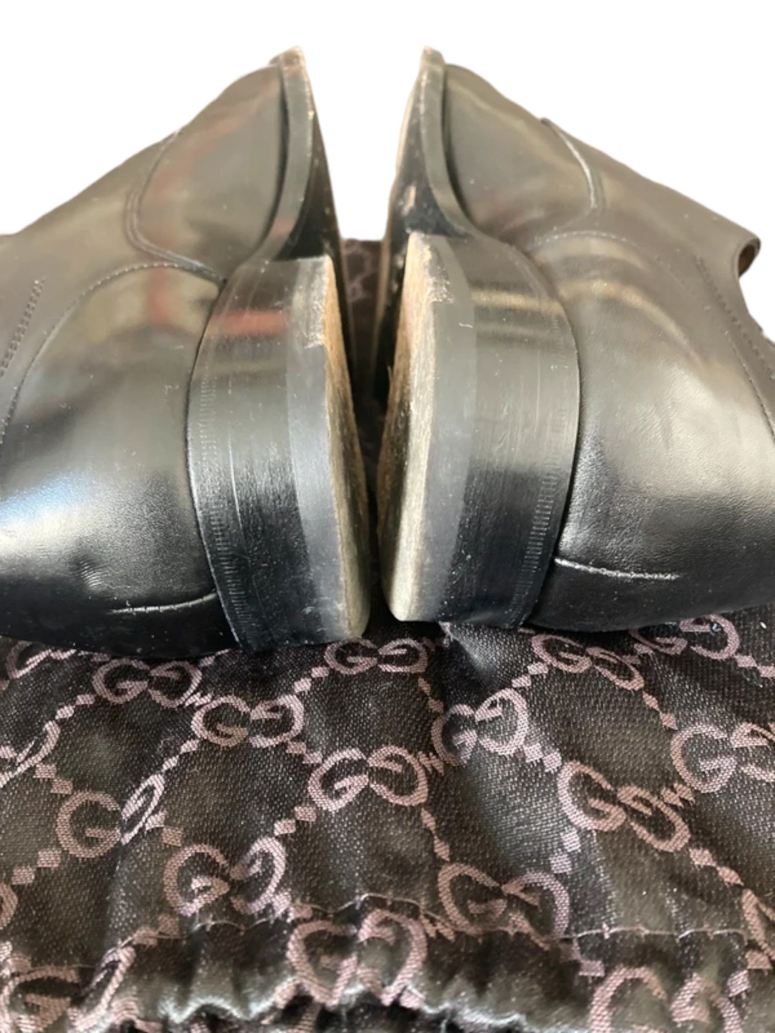 Gucci Gucci Black Leather Single Monk Strap Shoes Size US 11 / EU 44 - 4 Thumbnail
