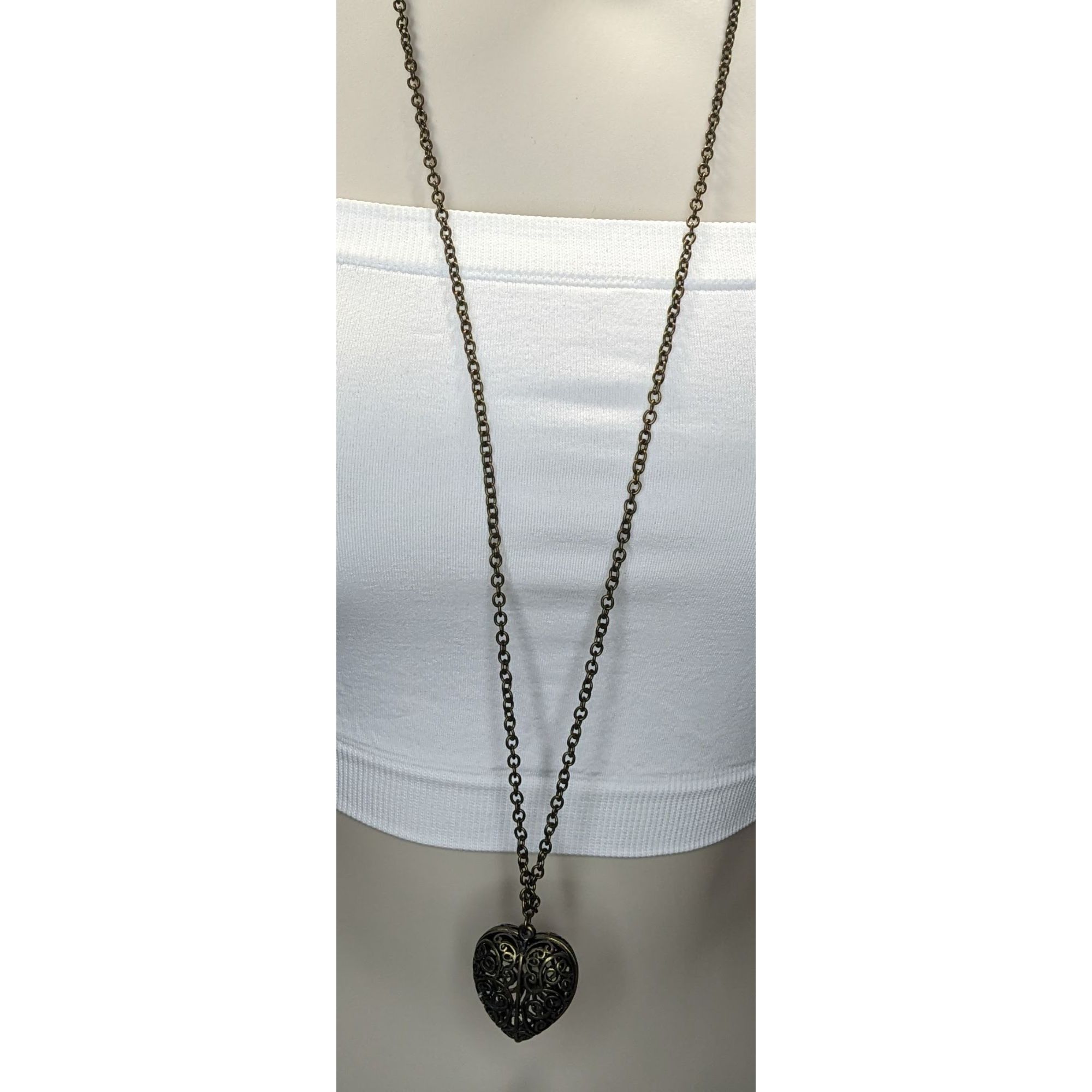 Other Victorian-Inspired Steampunk Heart Filigree Pendant Necklace Size ONE SIZE - 2 Thumbnail