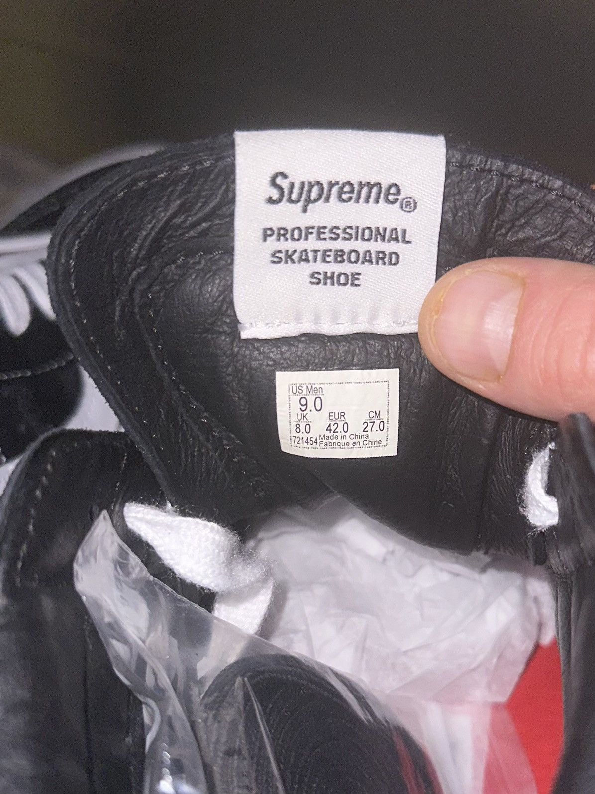 Supreme × Vans VANS X SUPREME “Sk8-Hi Reissue” Black Denim Shoes *Deadstock Size US 9 / EU 42 - 11 Thumbnail