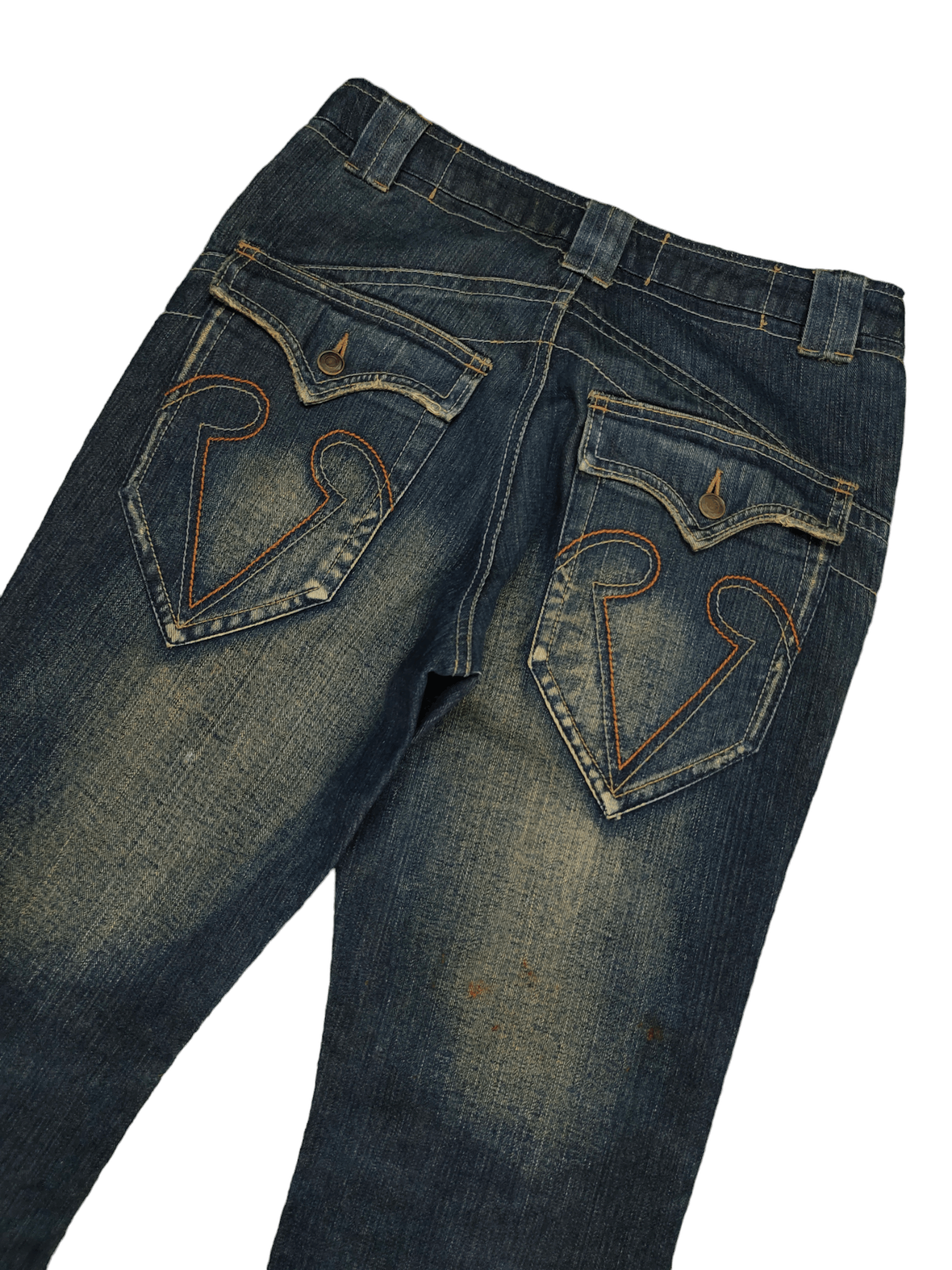 If Six Was Nine Flare Jeans Allout Clawmark Faded Denim Bootcut Y2k Size US 30 / EU 46 - 14 Thumbnail