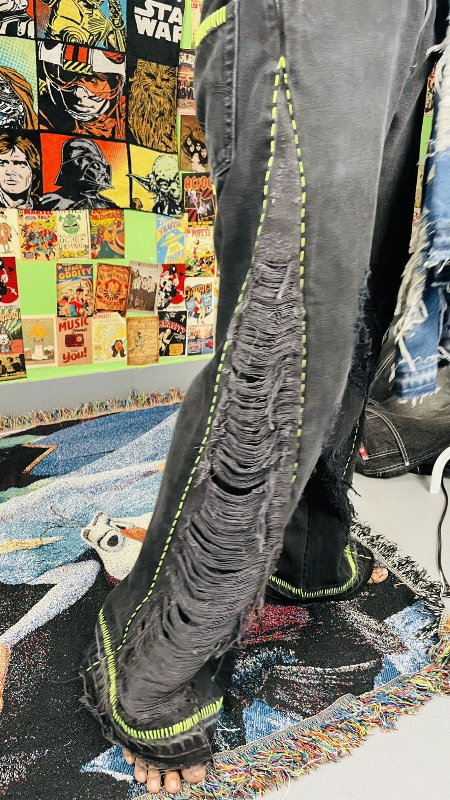 Levi's Reworked 1of1 levis crazy distressed denim Size US 32 / EU 48 - 10 Thumbnail
