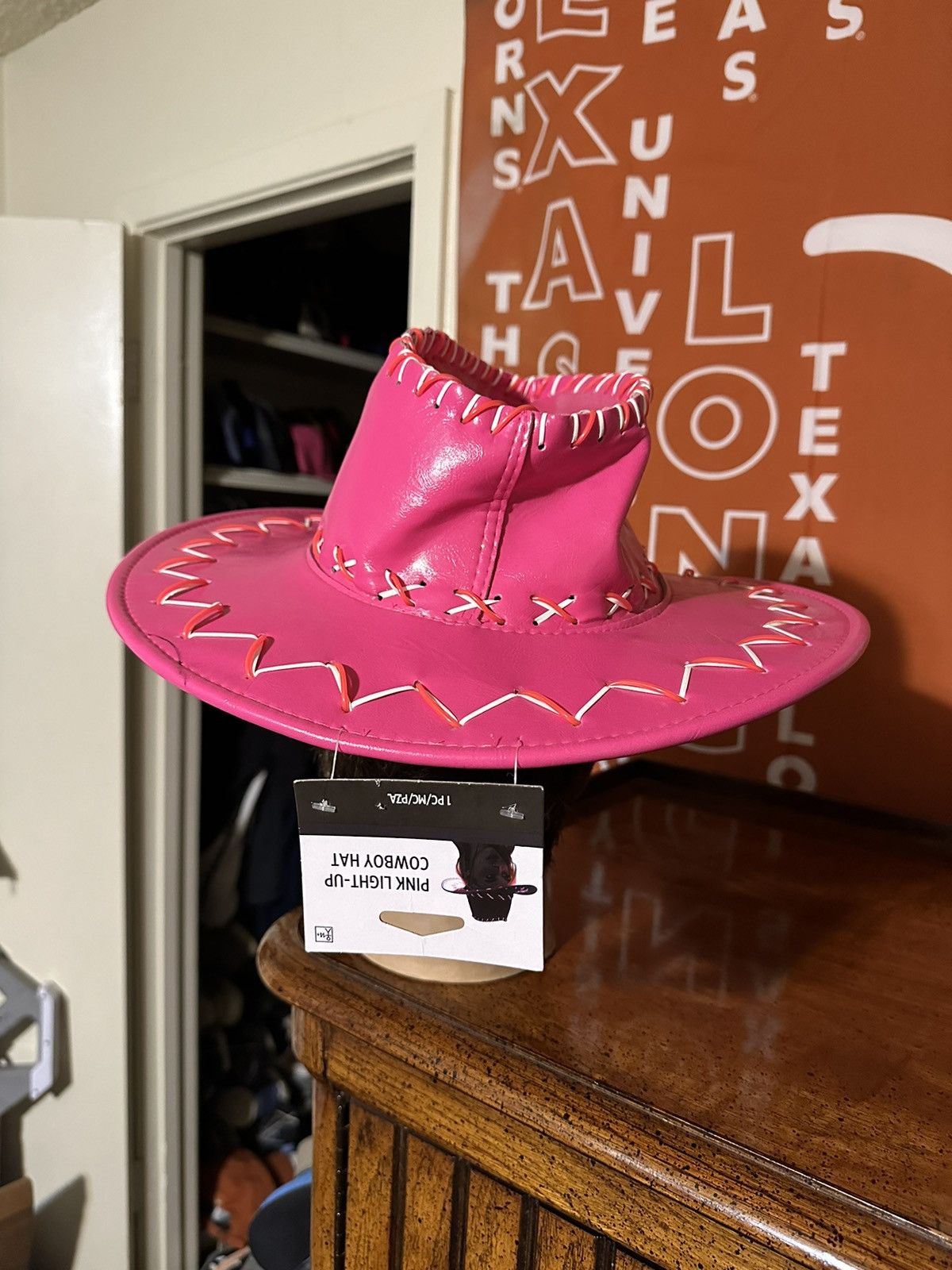 New Era × Vintage Vintage Pink Cowboy light up hat 00s Size ONE SIZE - 4 Thumbnail