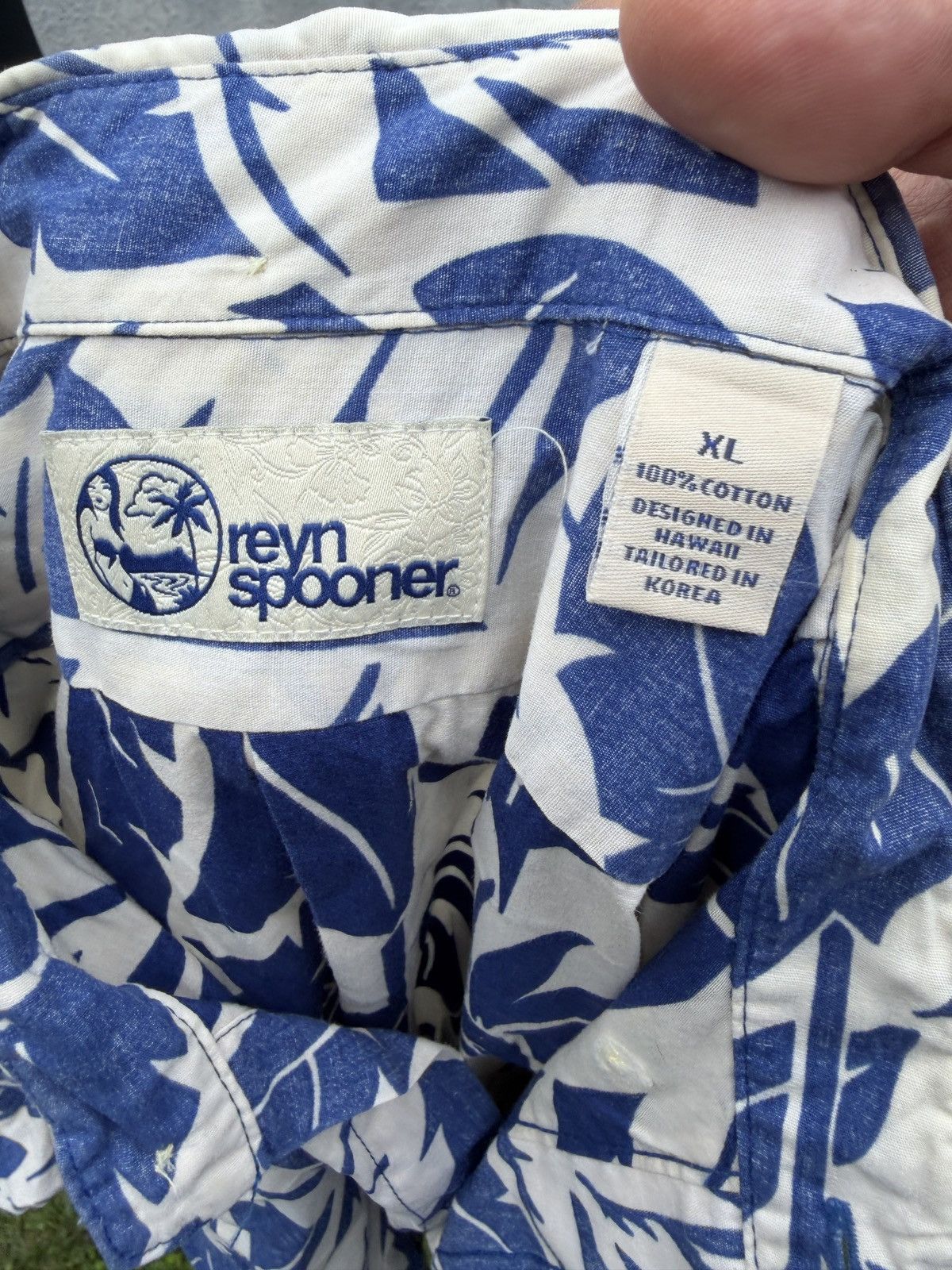 Reyn Spooner PreOwned Reyn Spooner Classic Hawaiian Blue/White Men's XL Size US XL / EU 56 / 4 - 4 Thumbnail
