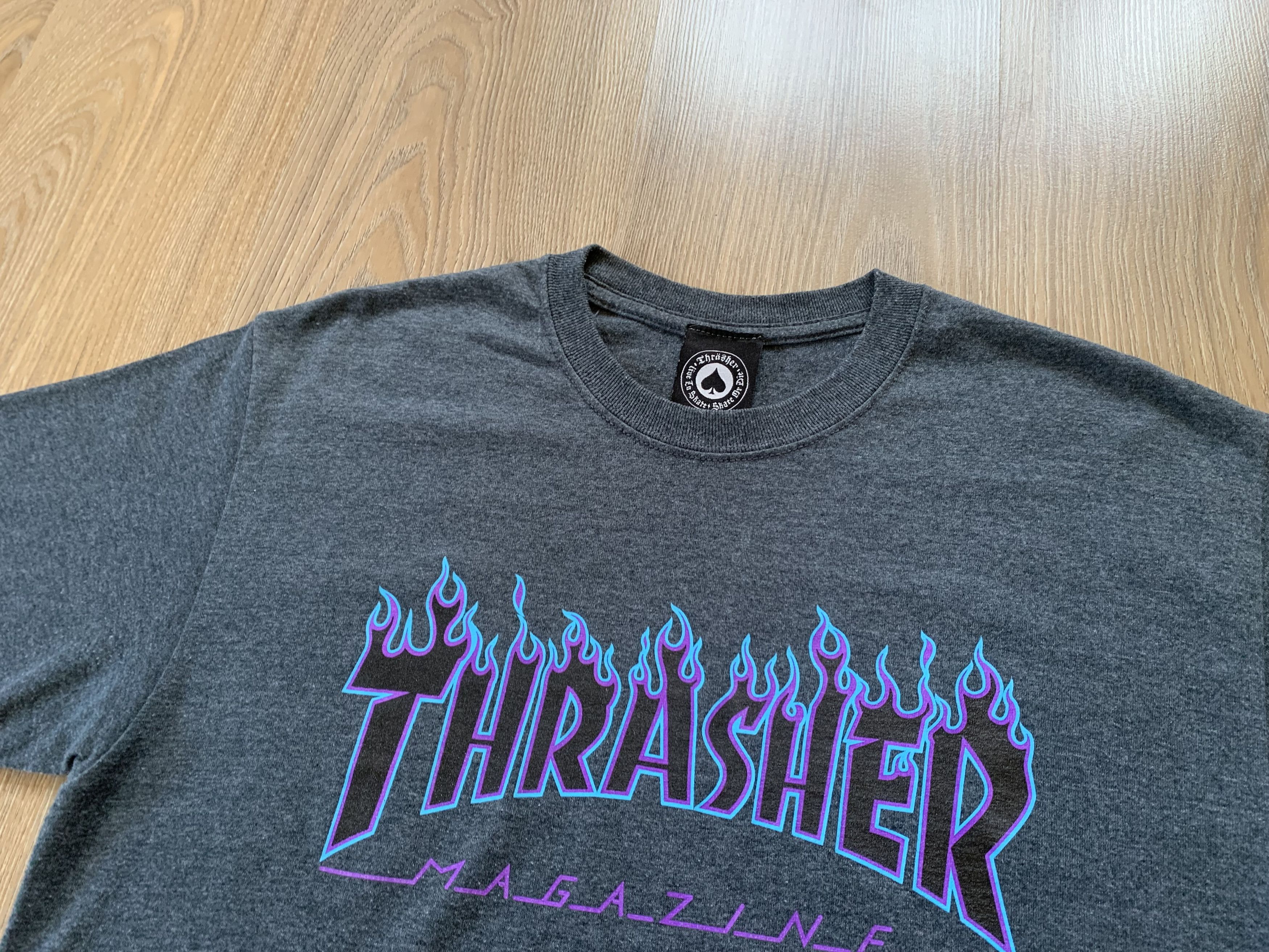 Thrasher × Vintage × Welcome Skateboards Vintage Thrasher Magazine Blue Flame T-shirt Size US M / EU 48-50 / 2 - 4 Thumbnail