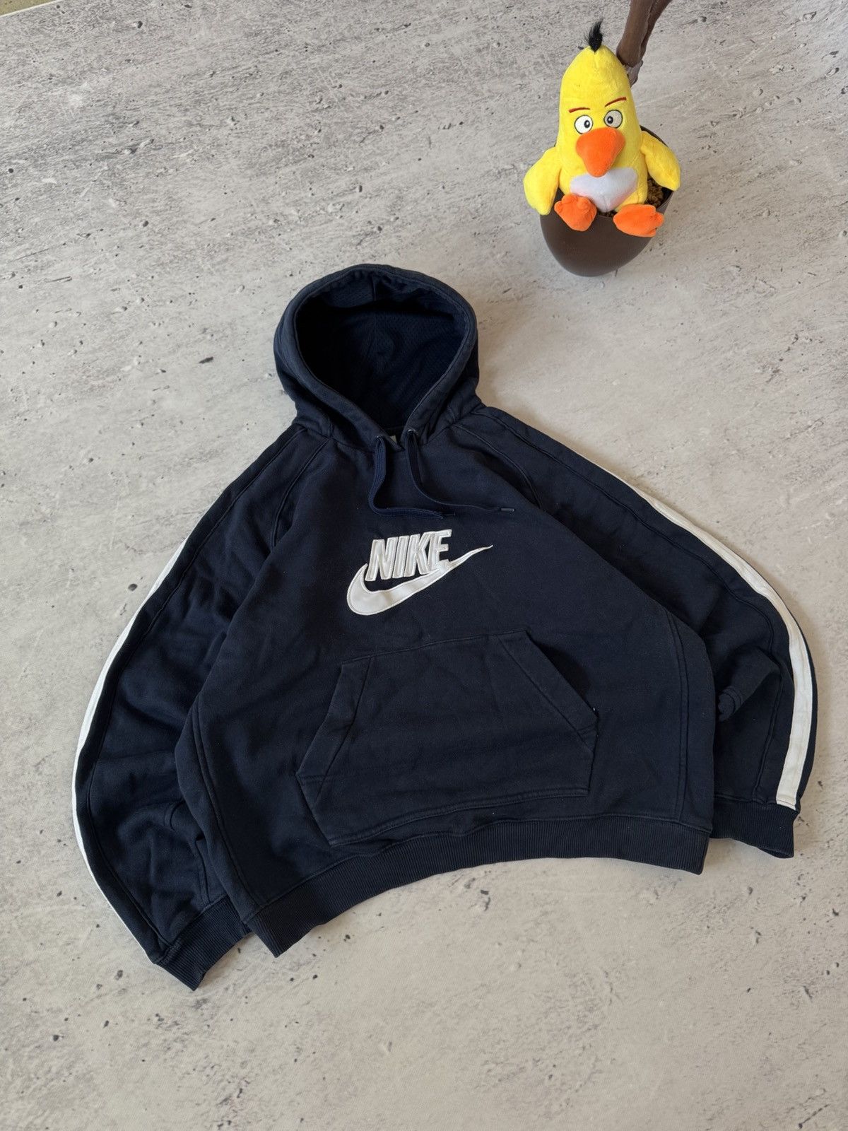 Nike × Vintage NIKE VINTAGE 00s y2k OVERSIZE BAGGY HOODIE CENTER LOGO Size US L / EU 52-54 / 3 - 1 Thumbnail