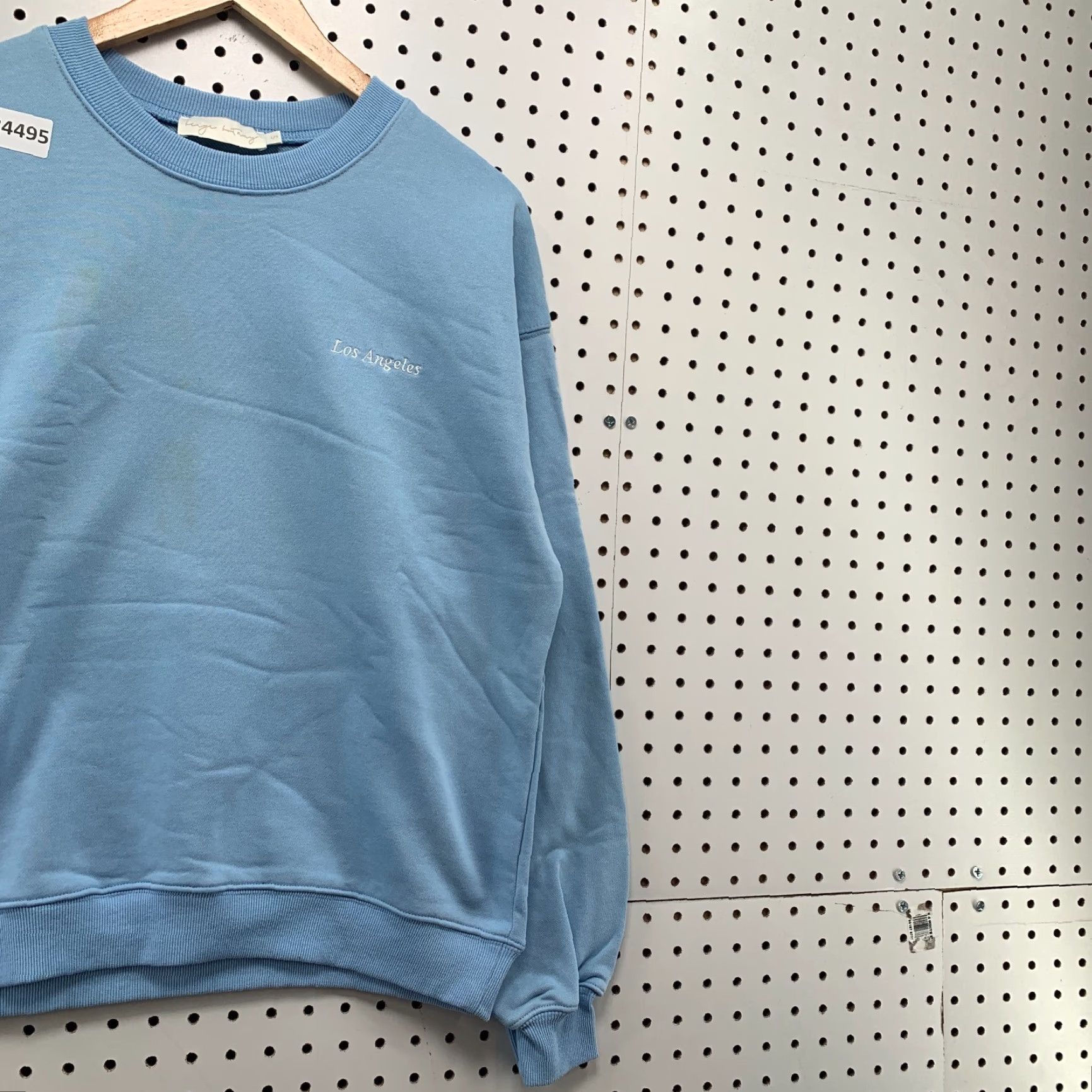 Vintage VINTAGE Beige Botany Crewneck Sweatshirt Los Angeles Womens S Sky Blue 23x23.5 Size S / US 4 / IT 40 - 4 Thumbnail