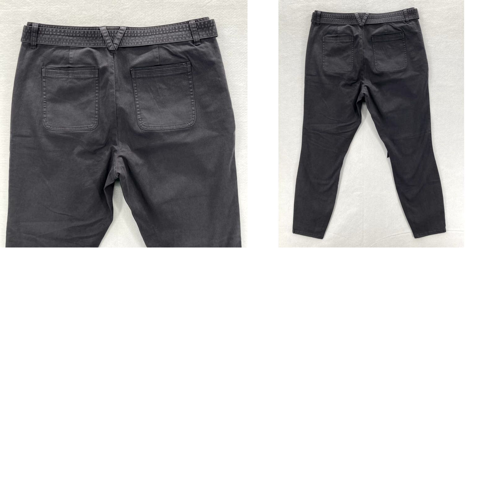 Vineyard Vines Vineyard Vines Pants Womens 8 Dark Gray Skinny Belted Mid Rise Stretch Size 30" / US 8 / IT 44 - 8 Thumbnail