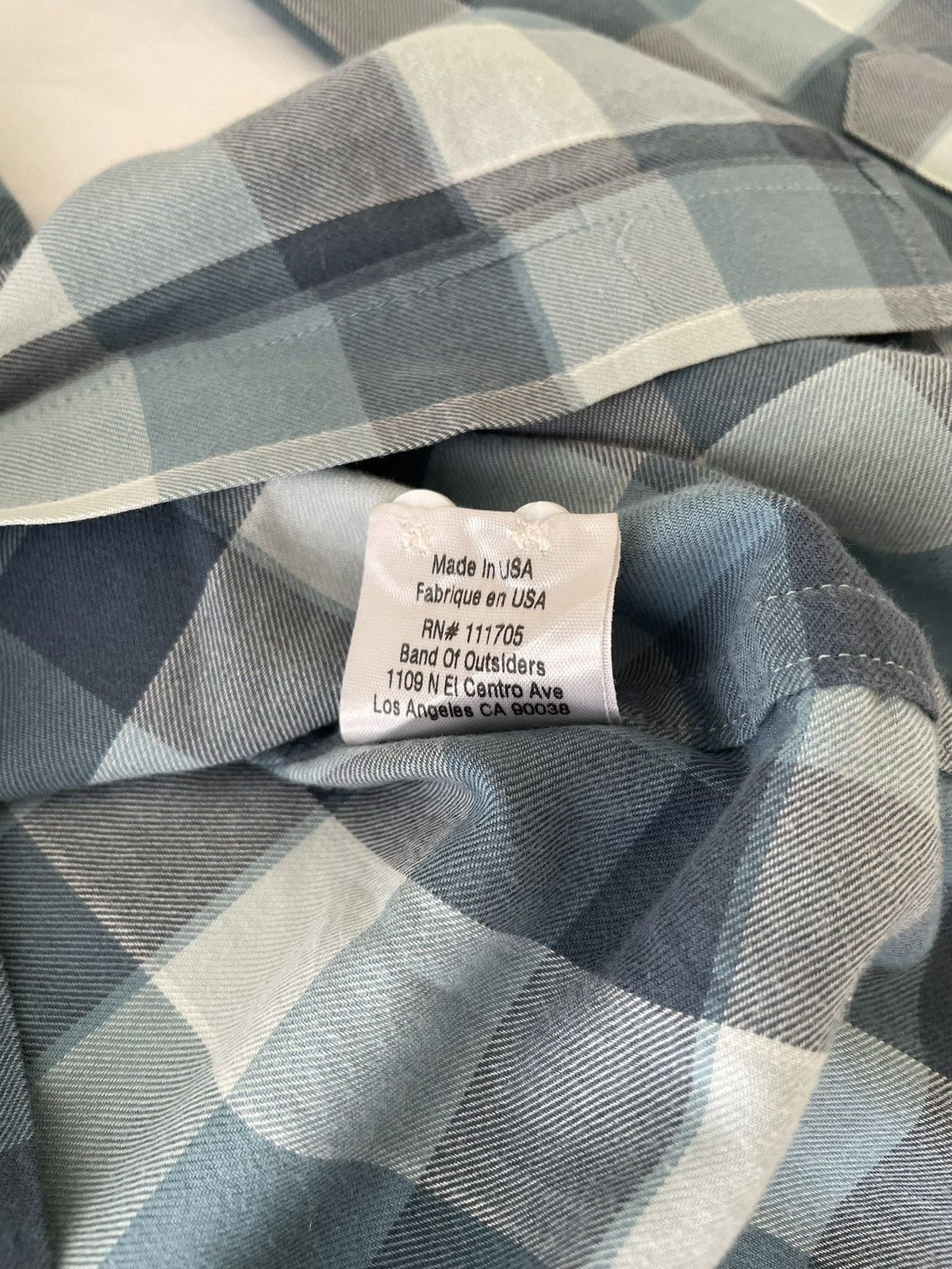 Band Of Outsiders Rare Blue Check Tailored Button Down Shirt Sz. M $325 Size US M / EU 48-50 / 2 - 6 Thumbnail