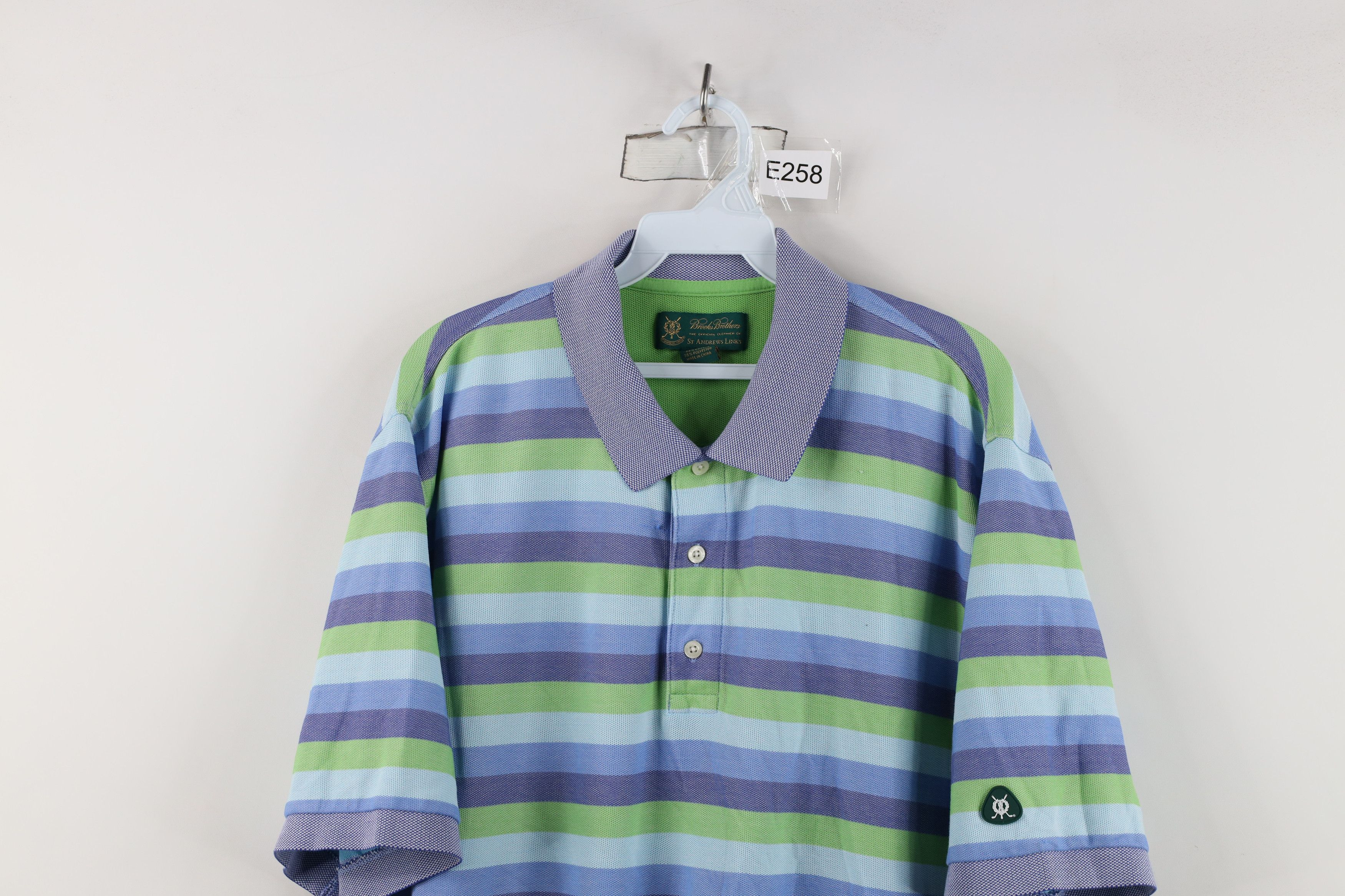 Brooks Brothers Brooks Brothers x St Andrews Links Block Golf Polo Shirt Size US XL / EU 56 / 4 - 2 Thumbnail
