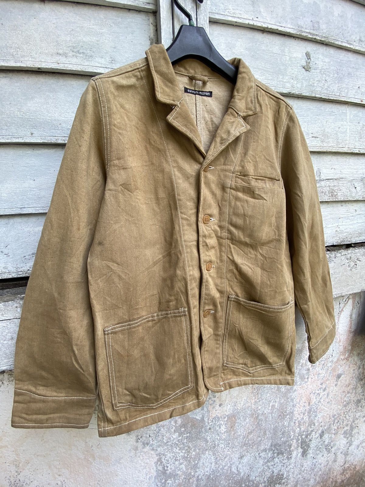 Japanese Brand Culture Medium Stain Wash Minimalist Denim Jacket Size US S / EU 44-46 / 1 - 3 Thumbnail