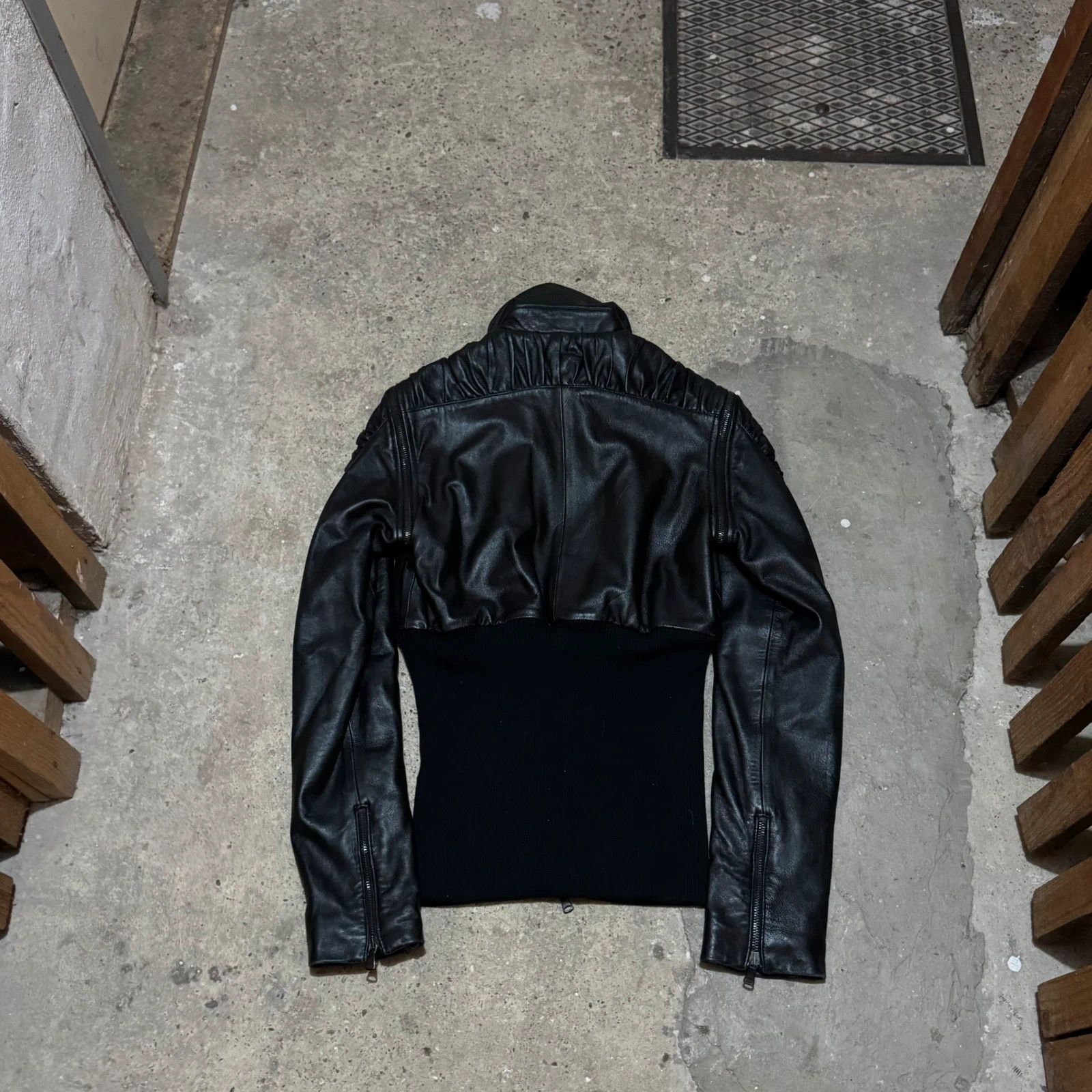 Dolce & Gabbana Dolce & Gabbana Transformer Hybrid plisse‘ leather jacket Size S / US 4 / IT 40 - 7 Thumbnail