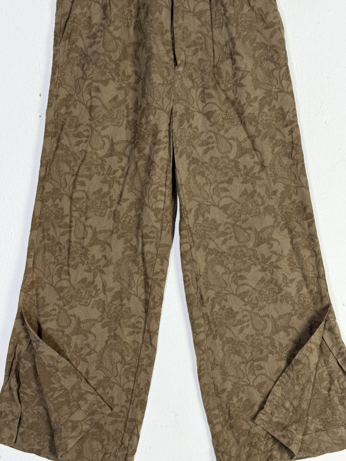 GOA Natural Vintage Goa Velvet Flower Flare Size 28" / US 6 / IT 42 - 3 Thumbnail
