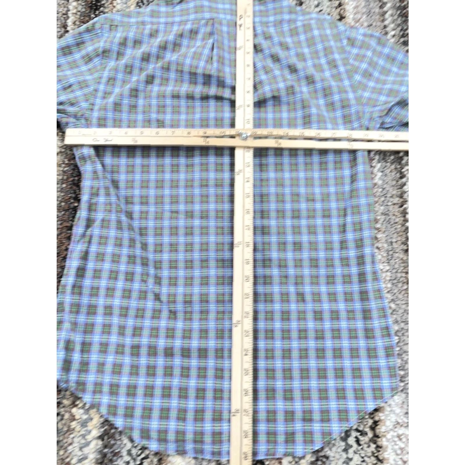 Ralph Lauren Ralph Lauren Shirt Men S Blue Green Button Up Custom Fit Tartan Plaid Poplin Size US S / EU 44-46 / 1 - 5 Thumbnail