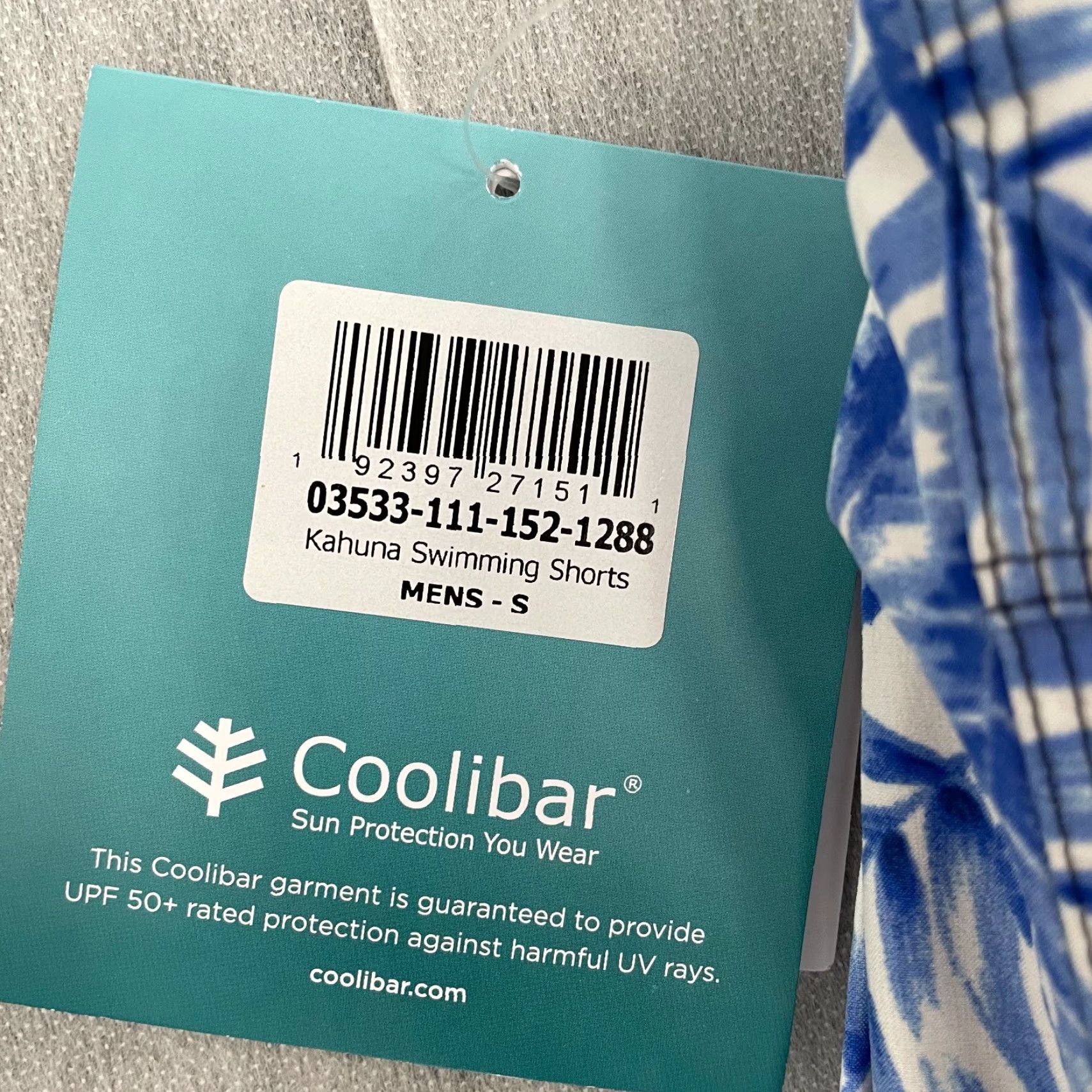 Vintage Coolibar Shorts Blue Floral Kahuna Trunks Lined Mens S NEW Adult Small Beach Hawaiian Swim Bottoms Size US 29 - 5 Thumbnail