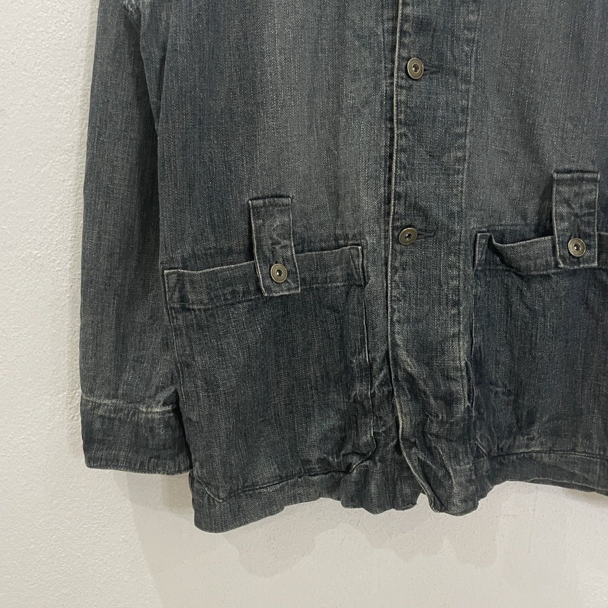 Japanese Brand Vintage Burning Violet Denim Jacket Size US L / EU 52-54 / 3 - 3 Thumbnail