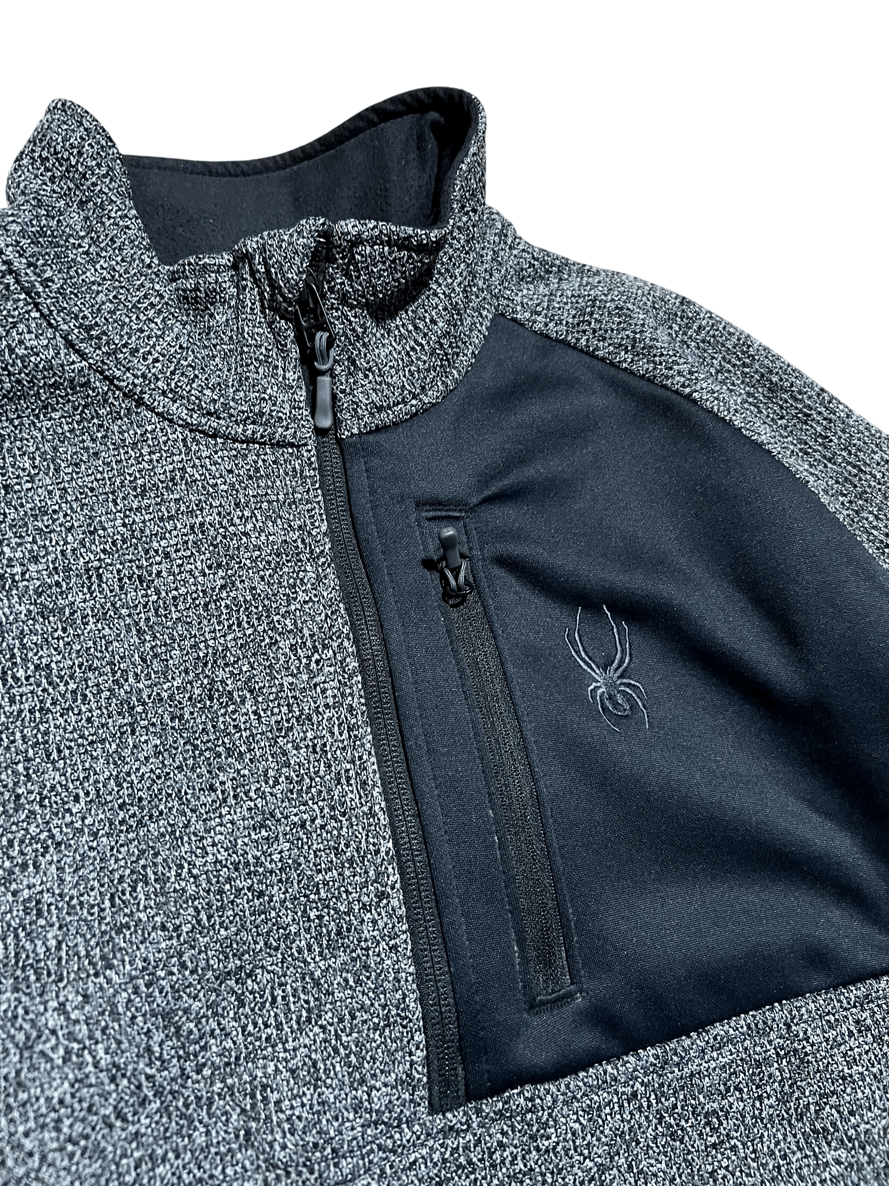 Spyder Spyder Half Zip Black & Gray Performance Pullover Sweater Size US M / EU 48-50 / 2 - 2 Thumbnail