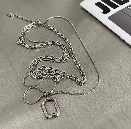 Other Retro square necklace Size ONE SIZE - 3 Thumbnail