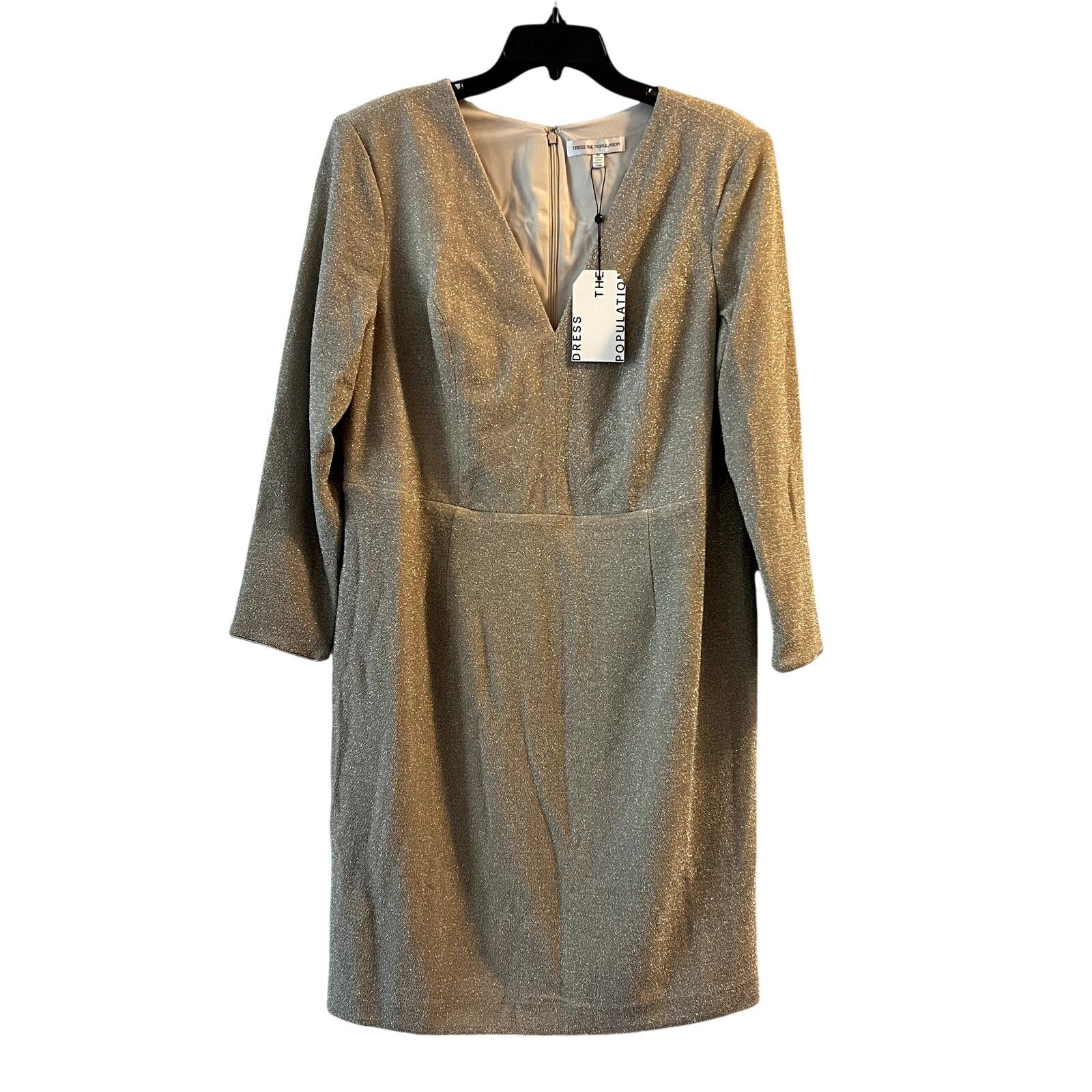 Dress the Population Dress the Population Riley Short Gold Dress Size 3X Size 3XL / US 20-22 - 2 Thumbnail