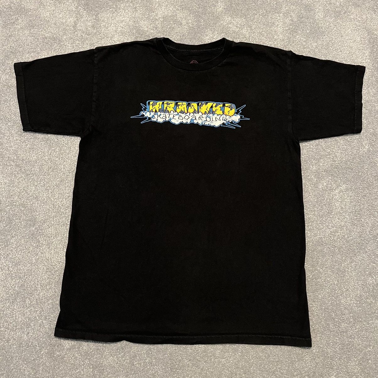 Krooked Vintage 2000s Krooked Clouds Skateboarding Graphic Logo Tee Size US M / EU 48-50 / 2 - 2 Thumbnail