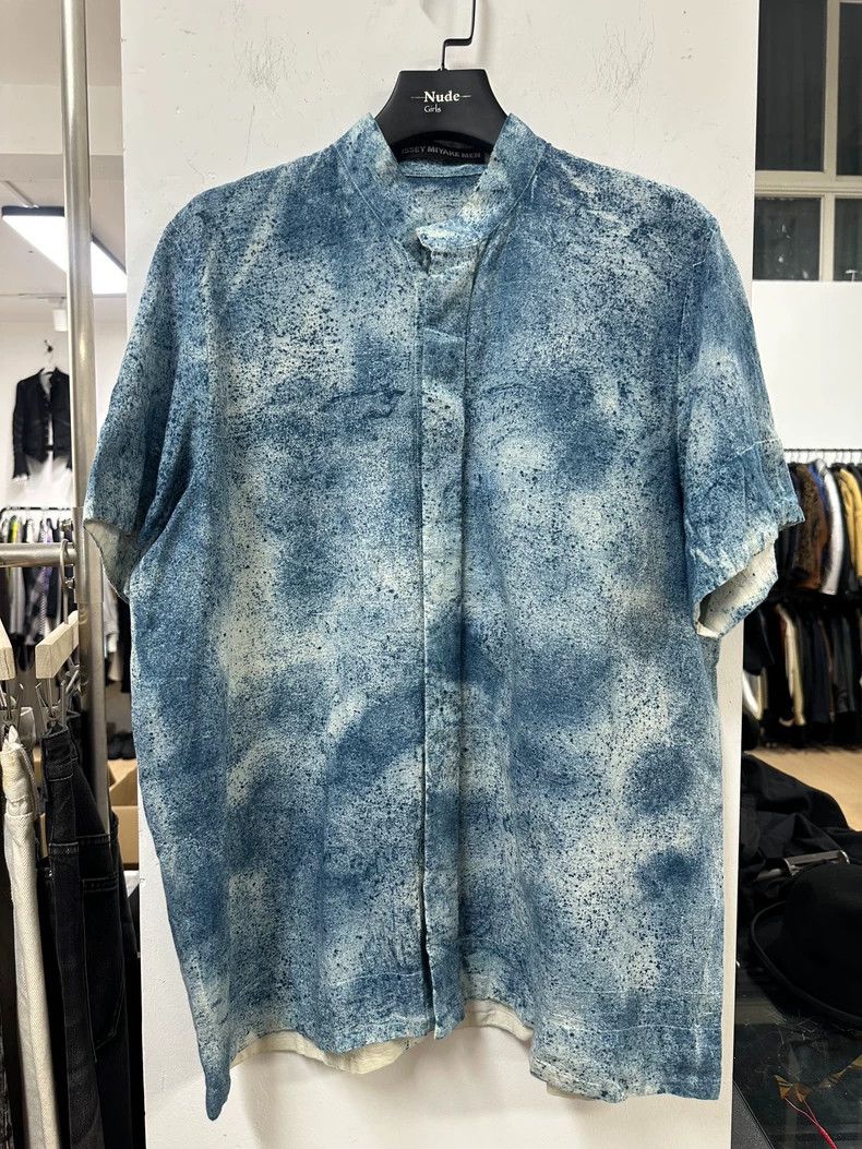 Issey Miyake Issey Miyake Men Frost Effect Short Sleeve Shirt Size US M / EU 48-50 / 2 - 1 Thumbnail