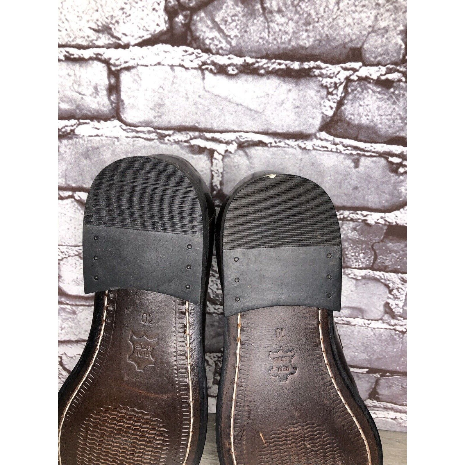Other Clifford James Brown Leather Slip On Dress Loafers Shoes Men Size US 10 / EU 43 - 17 Thumbnail