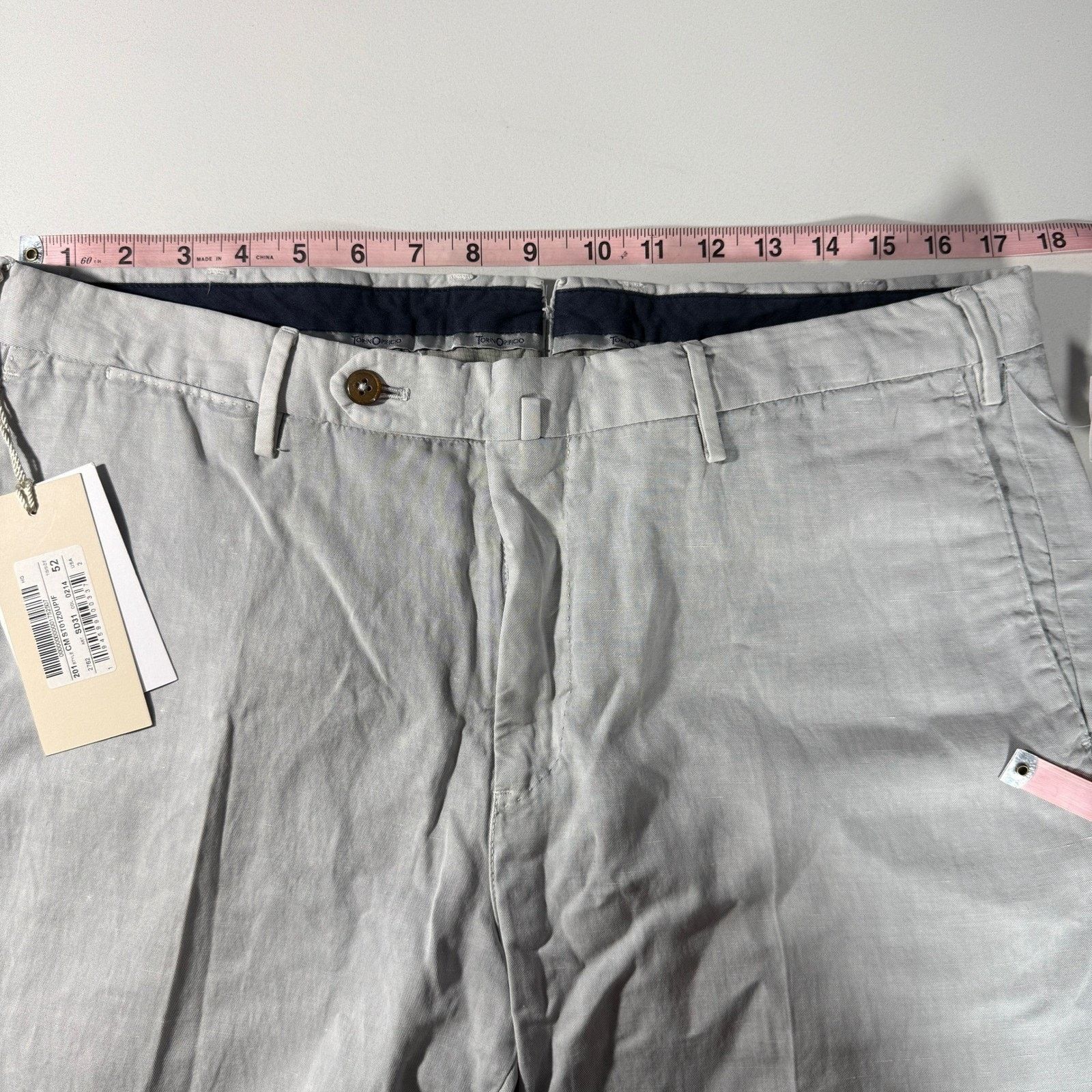 Other TorinOpificio Mens Lyocell Linen Cotton Trousers Italy 52 Size US 36 / EU 52 - 4 Thumbnail