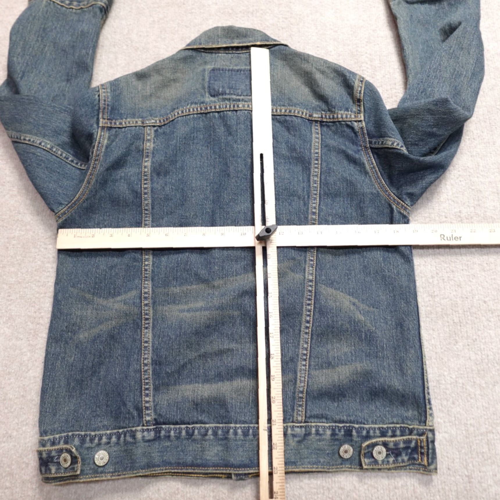 Levi's Levi's Womens Denim Jacket Short Trucker Medium Blue Cotton Jacket Women Regular Size M Color Blue Casual Everyday Size 32" / US 10 / IT 46 - 4 Thumbnail