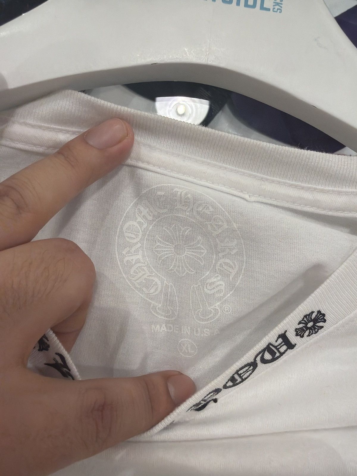 Chrome Hearts Chrome Hearts Love You Neck Logo White Tee Size US XL / EU 56 / 4 - 3 Thumbnail
