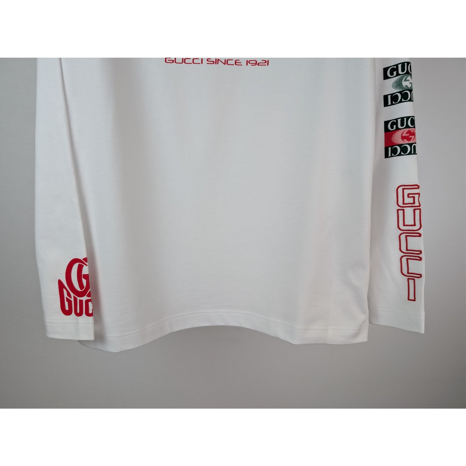Gucci o1rshd1 Q:2 / Logo-Print Cotton Jersey T-shirt in White Size US M / EU 48-50 / 2 - 4 Thumbnail