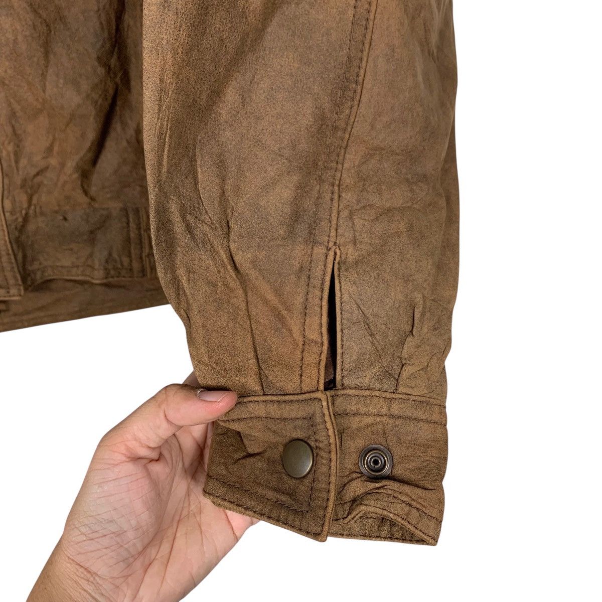 Vintage ☀️Suntory Coffee Boss leather zipper sherpa collar jacket Size US M / EU 48-50 / 2 - 10 Thumbnail