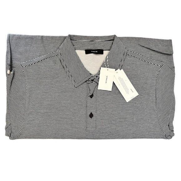 Vince Vince Mens Blue Striped Short Sleeve Layer Collared Button P Size US XL / EU 56 / 4 - 3 Thumbnail